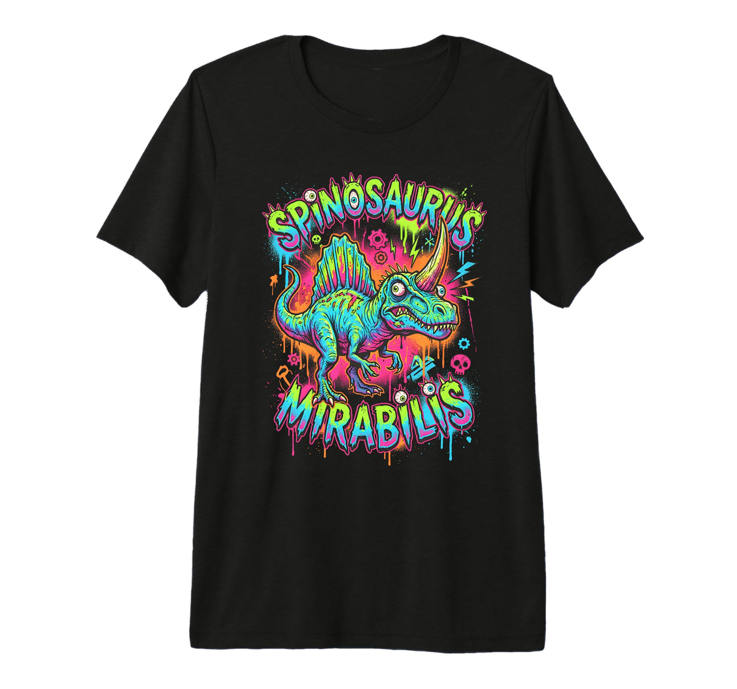 Spinosaurus Mirabilis Grunge T-Shirt - Casual Everyday Wear for Adults - T-Shirt, Sweatshirt, Hoodie