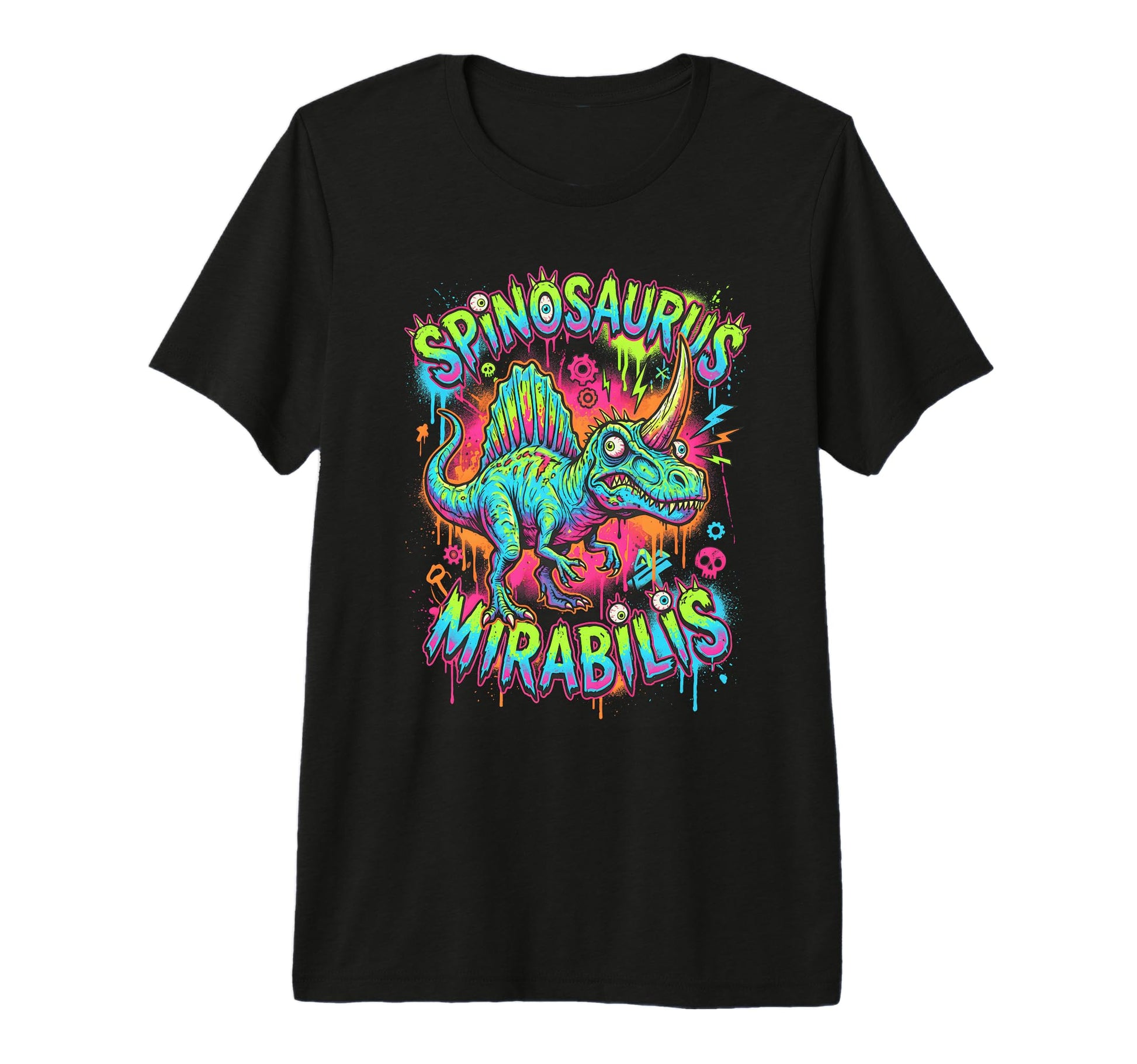 Spinosaurus Mirabilis Grunge T-Shirt - Casual Everyday Wear for Adults - T-Shirt, Sweatshirt, Hoodie