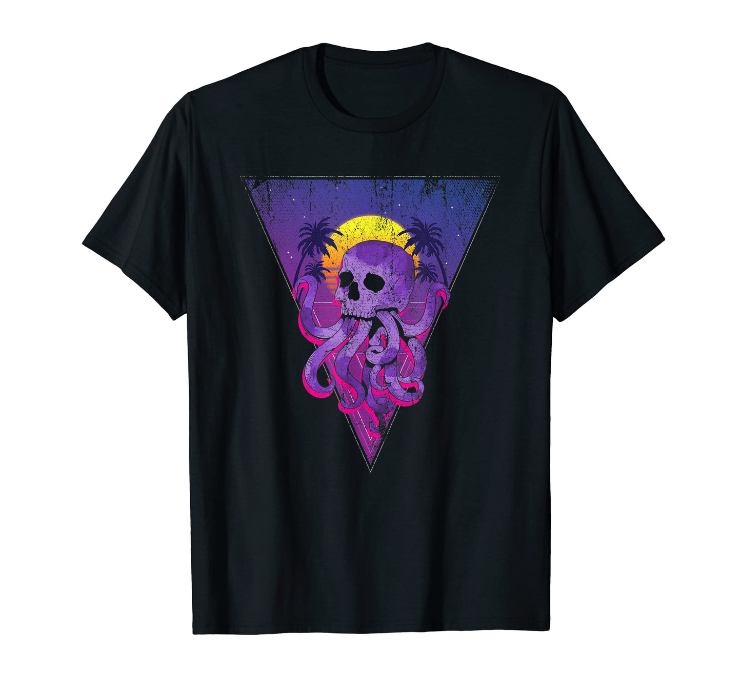 80S Aesthetic Kraken Skull Sea T-Shirt - Fun Novelty Design Men Women - T-Shirt, Sweatshirt, Hoodie