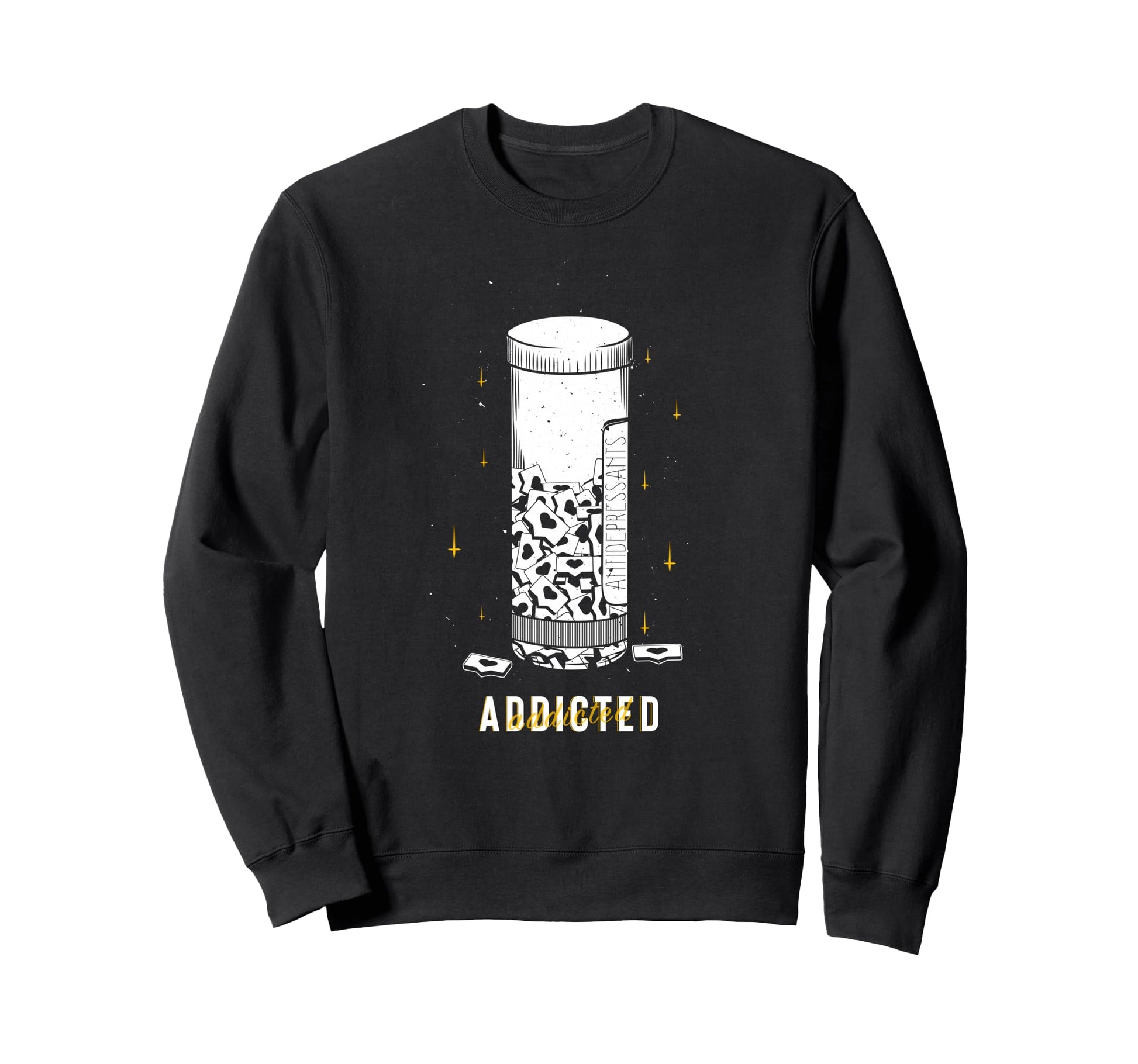 Addicted To Likes Aesthetic Edgy Sweatshirt - Novelty Apparel Unisex - T-Shirt, Sweatshirt, Hoodie