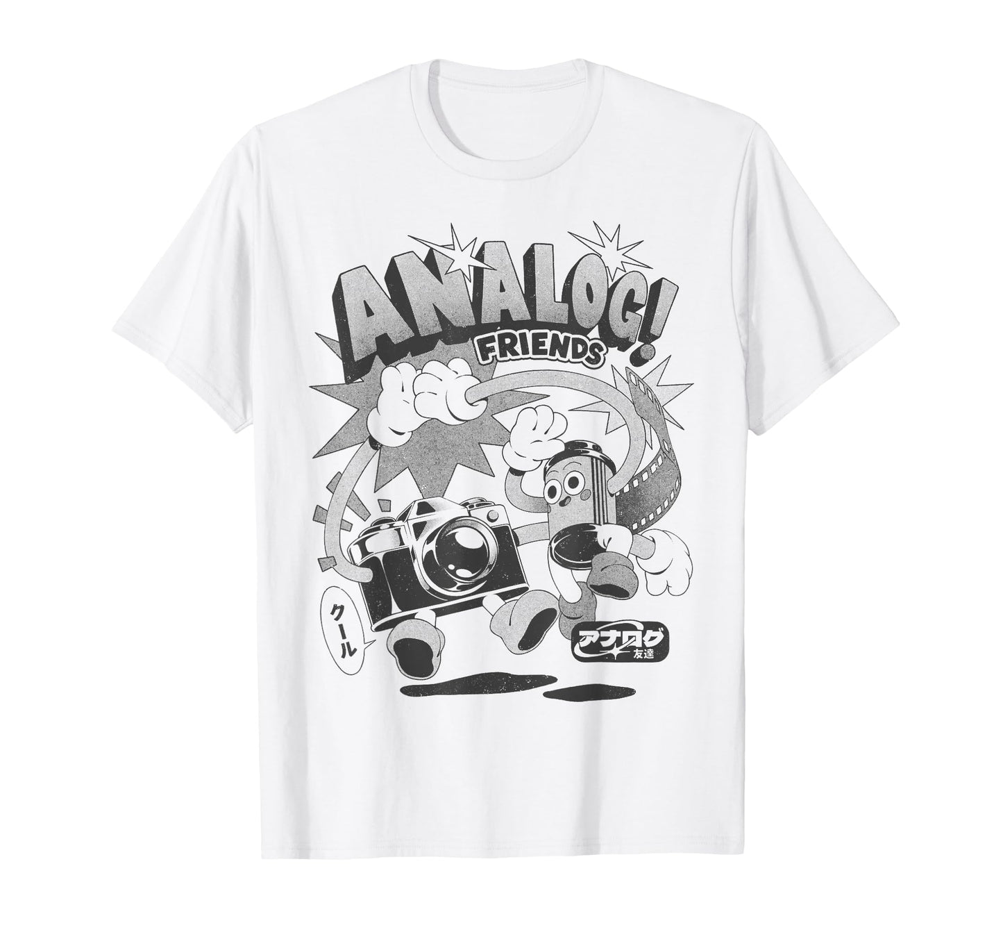 Threadless Analog Friends Camera T-Shirt - Custom Art Print for Adults - T-Shirt, Sweatshirt, Hoodie