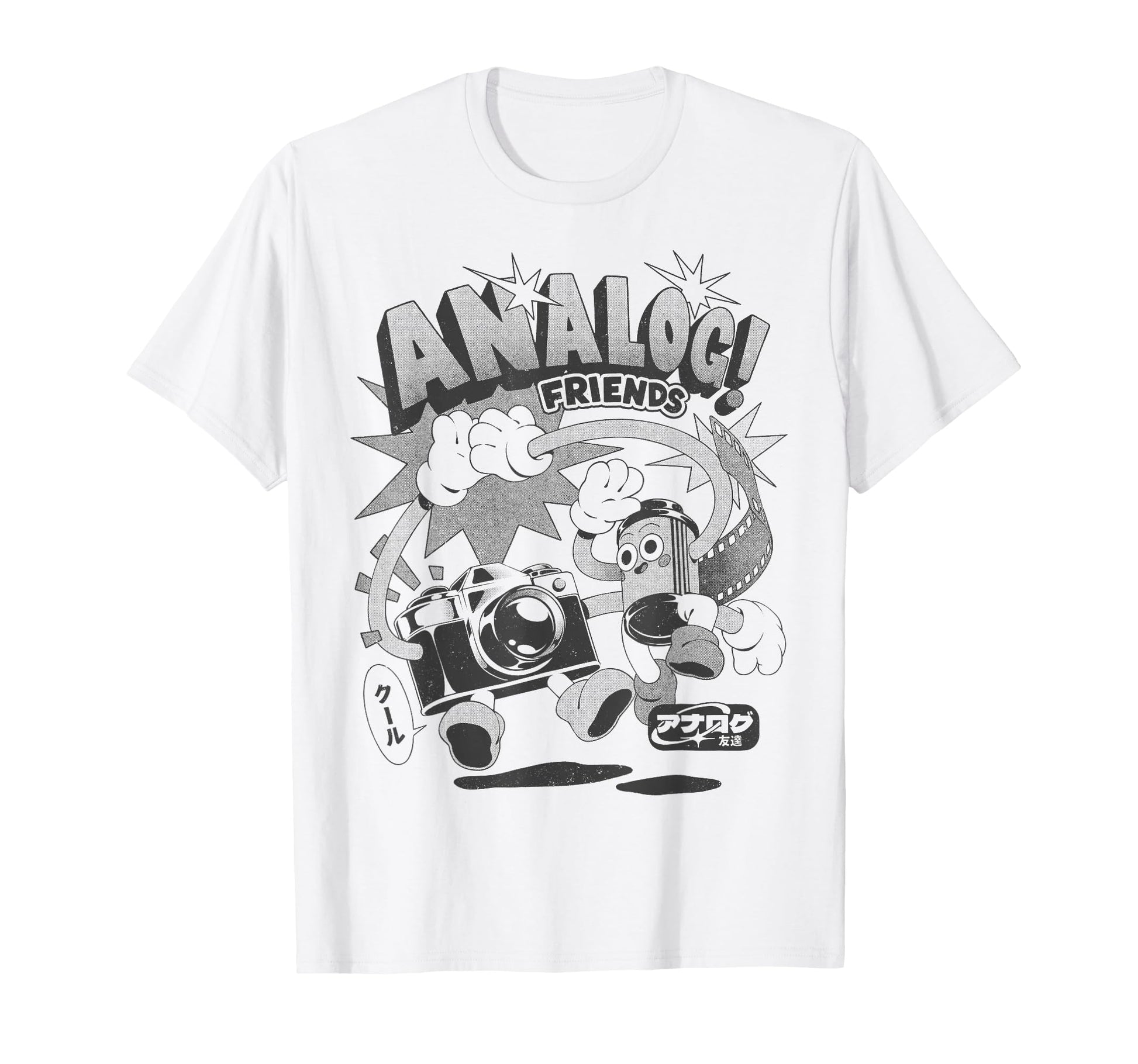 Threadless Analog Friends Camera T-Shirt - Custom Art Print for Adults - T-Shirt, Sweatshirt, Hoodie