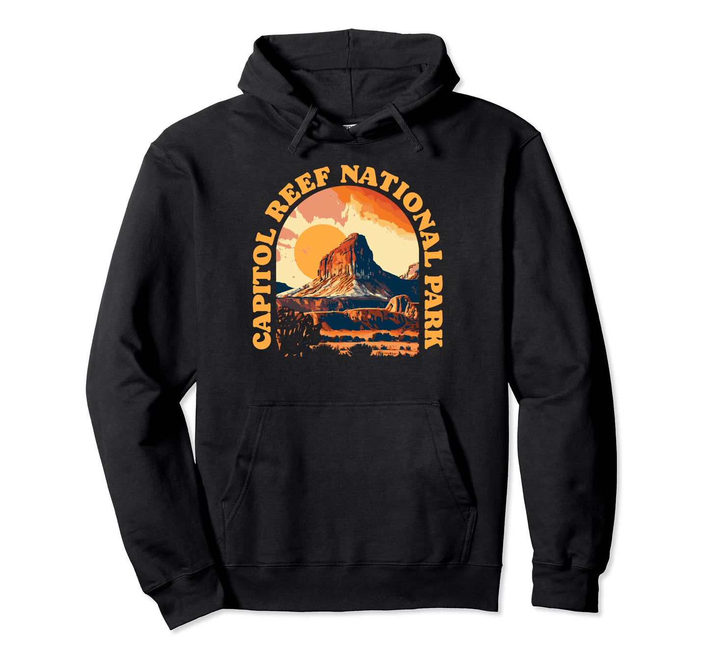 Capitol Reef National Park Utah 80S Vieb Hoodie - Aesthetic Graphic Unisex - T-Shirt, Sweatshirt, Hoodie