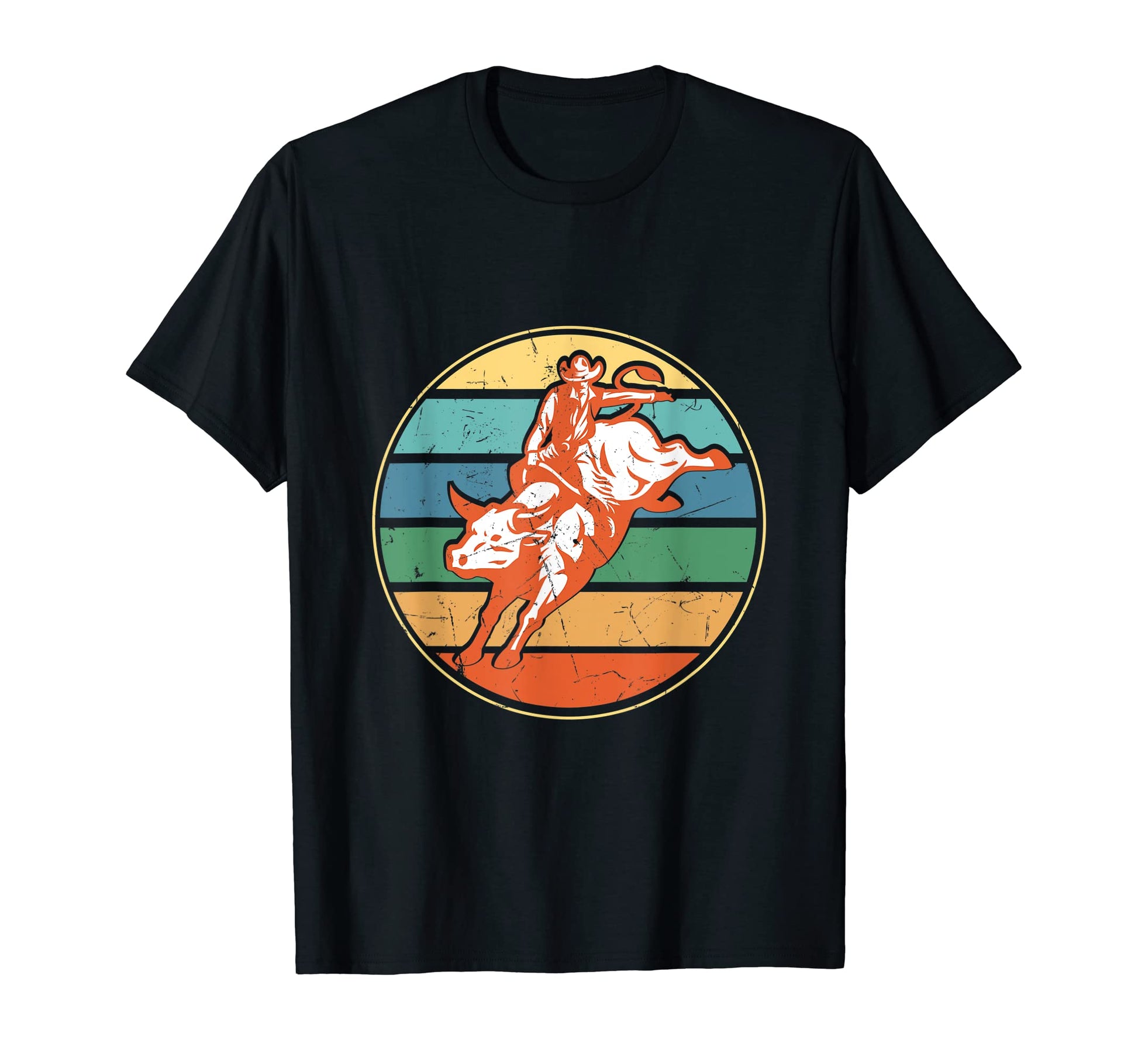 Bull American Riding Bucking Cowboy T-Shirt - Minimalist Print for Adults - T-Shirt, Sweatshirt, Hoodie