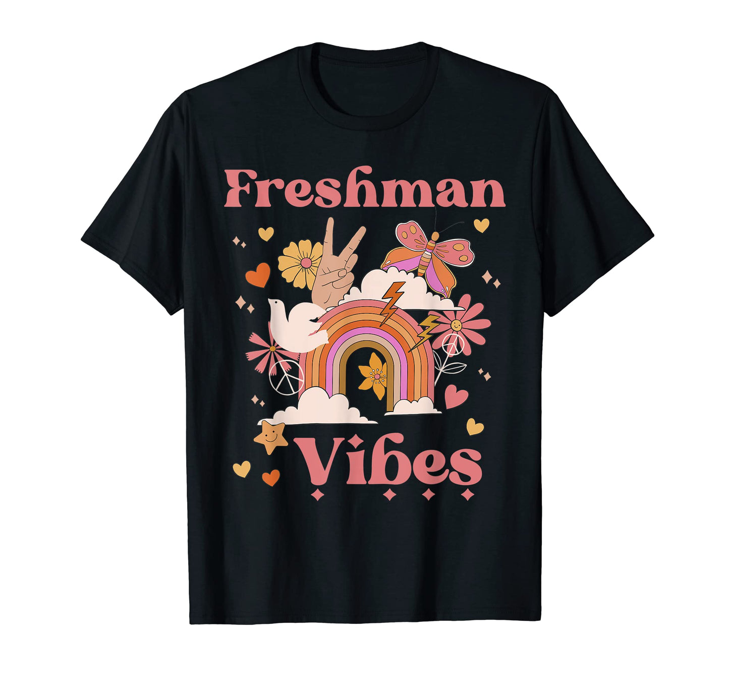 Freshman Vibes School Groovy 9Th T-Shirt - Minimalist Print Men Women - T-Shirt, Sweatshirt, Hoodie