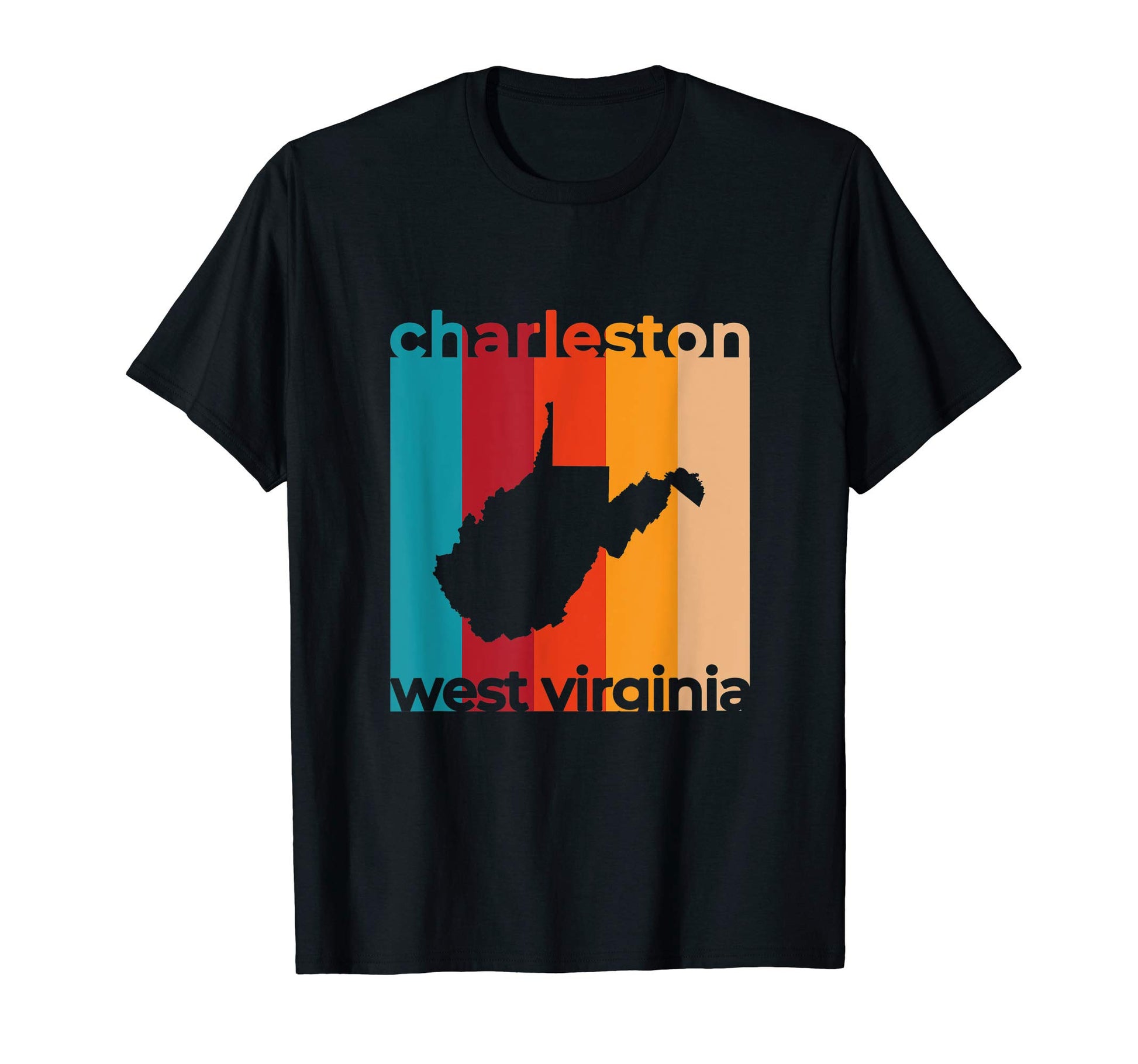 Charleston West Virginia Wv Cutout T-Shirt - Trendy Graphic Unisex - T-Shirt, Sweatshirt, Hoodie