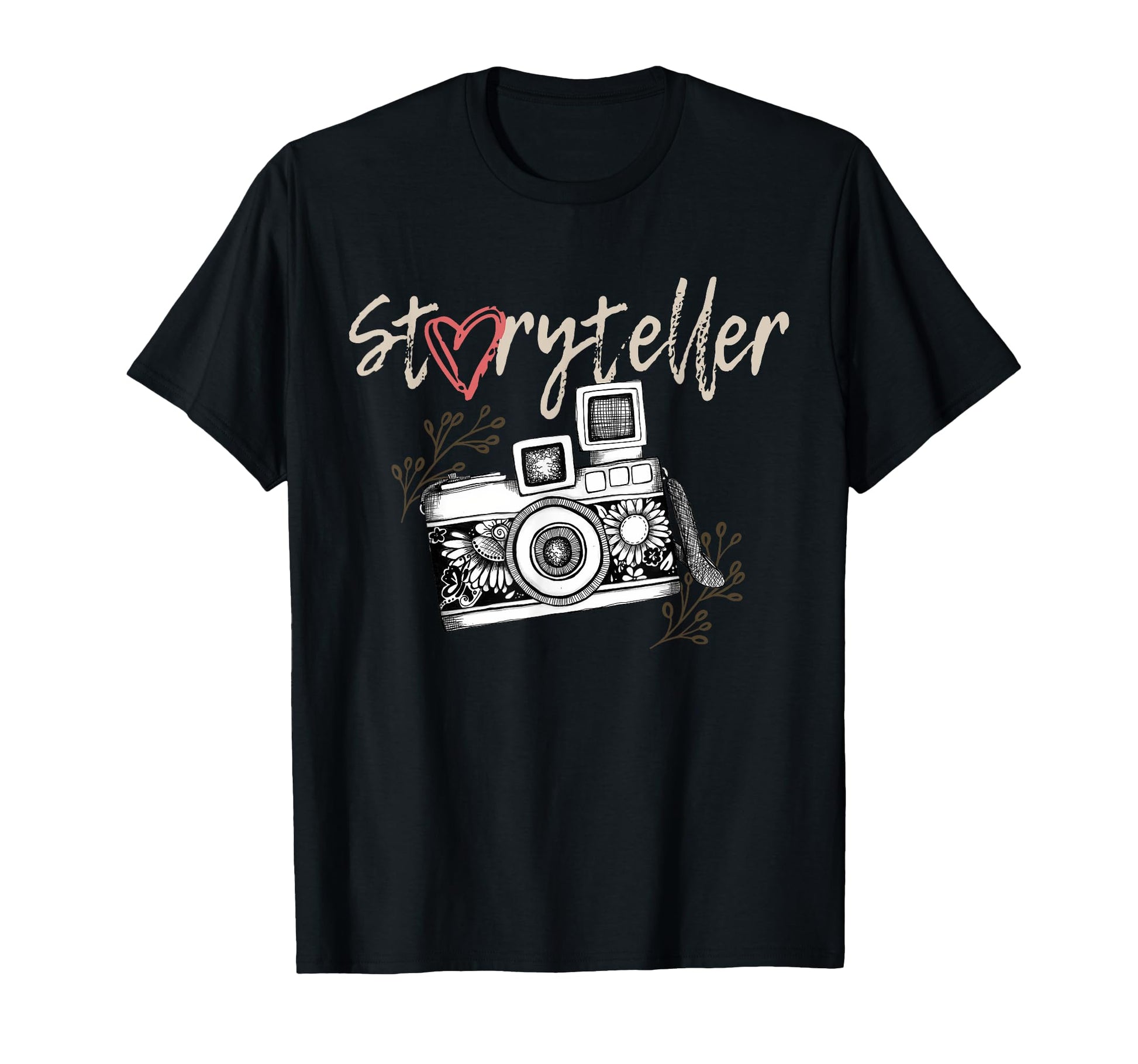 Floral Camera Photography Photographer T-Shirt - Trendy Graphic Unisex - T-Shirt, Sweatshirt, Hoodie