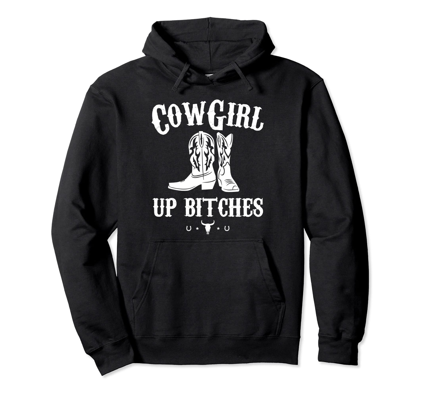 Western Cowgirl Yeehaw Hippie Boho Hoodie - Custom Art Print for Adults - T-Shirt, Sweatshirt, Hoodie