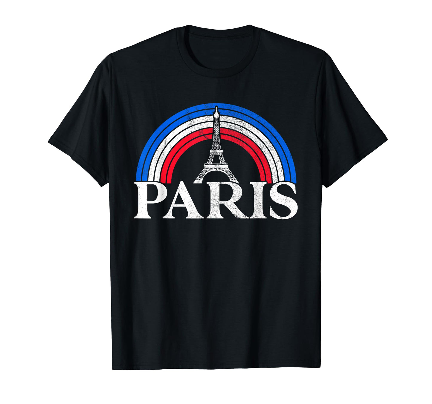 Paris France Rainbow Eiffel Tower T-Shirt - Graphic Print Men Women - T-Shirt, Sweatshirt, Hoodie