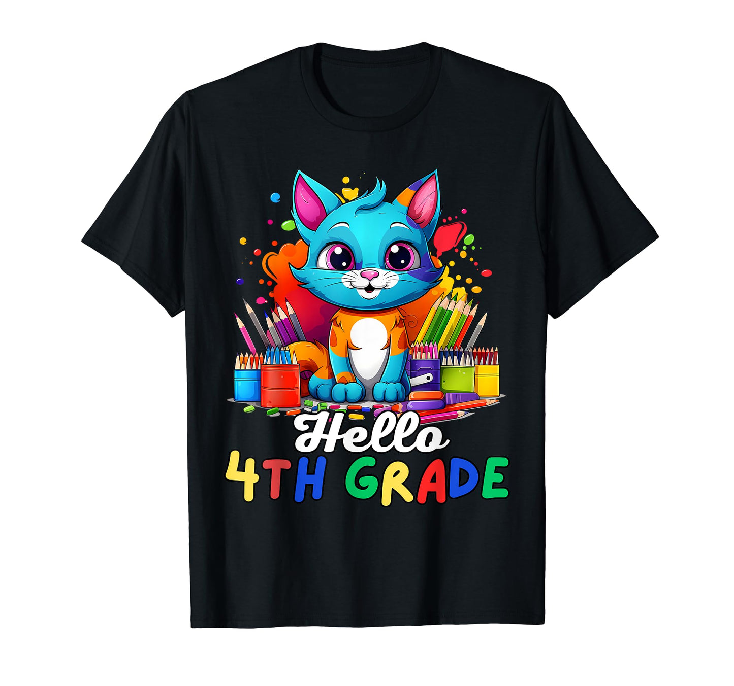 Hello 4Th Grade Back To School First Day T-Shirt - Minimalist Print Unisex - T-Shirt, Sweatshirt, Hoodie