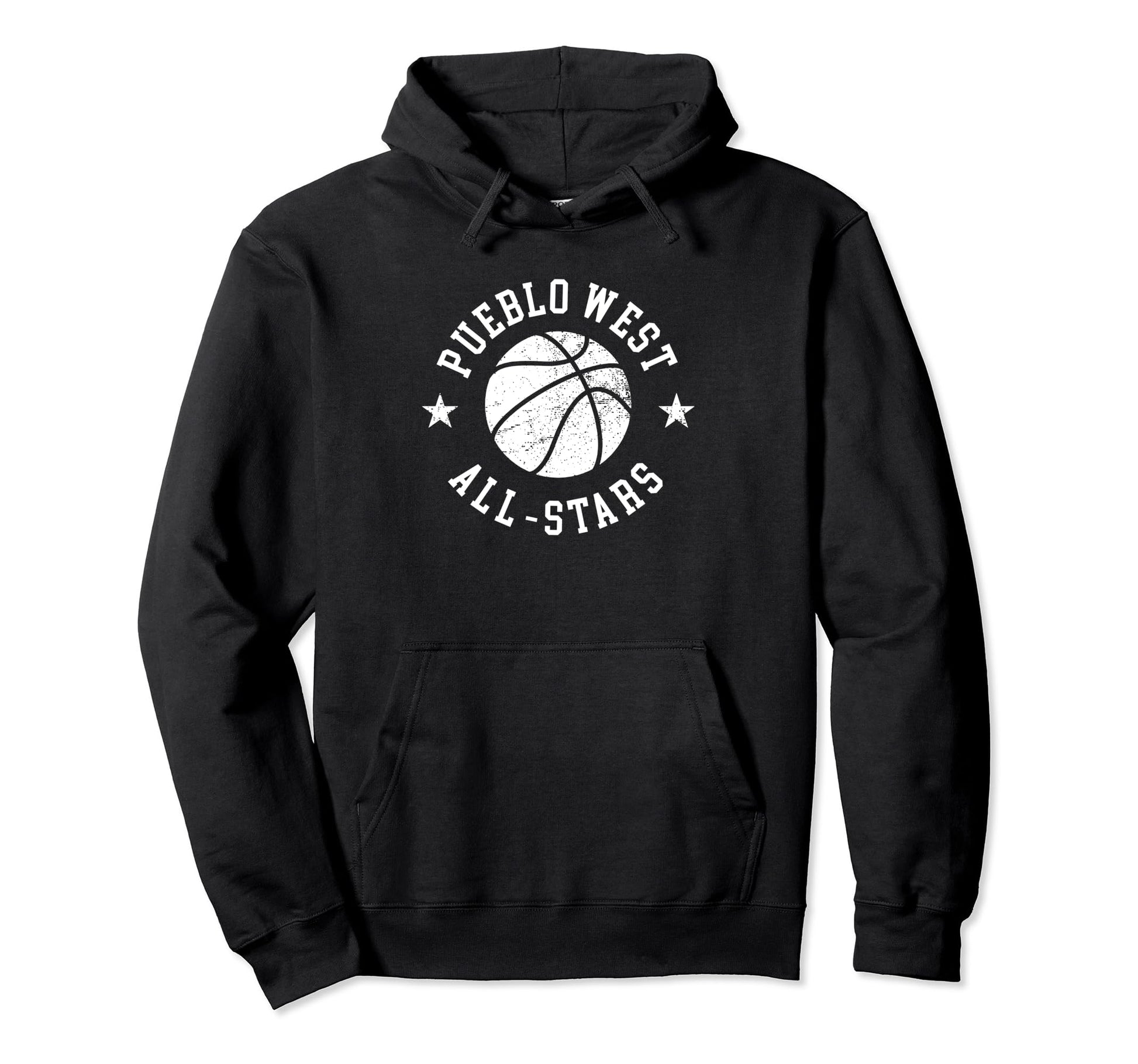 Pueblo West All Stars 80S Basketball Hoodie - Minimalist Print for Adults - T-Shirt, Sweatshirt, Hoodie