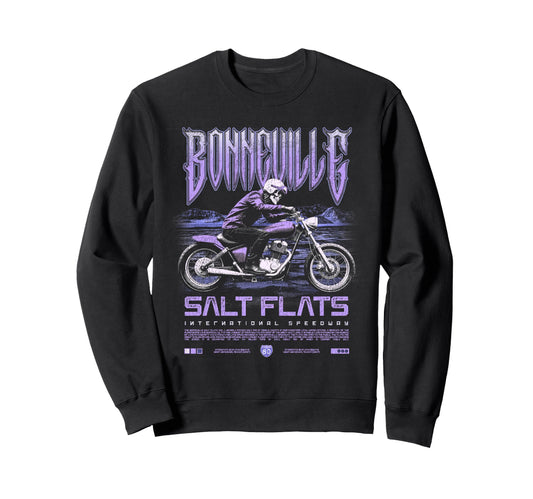 Bonneville Salt Flats Motorcycle Racing Sweatshirt - Trendy Graphic Unisex - T-Shirt, Sweatshirt, Hoodie