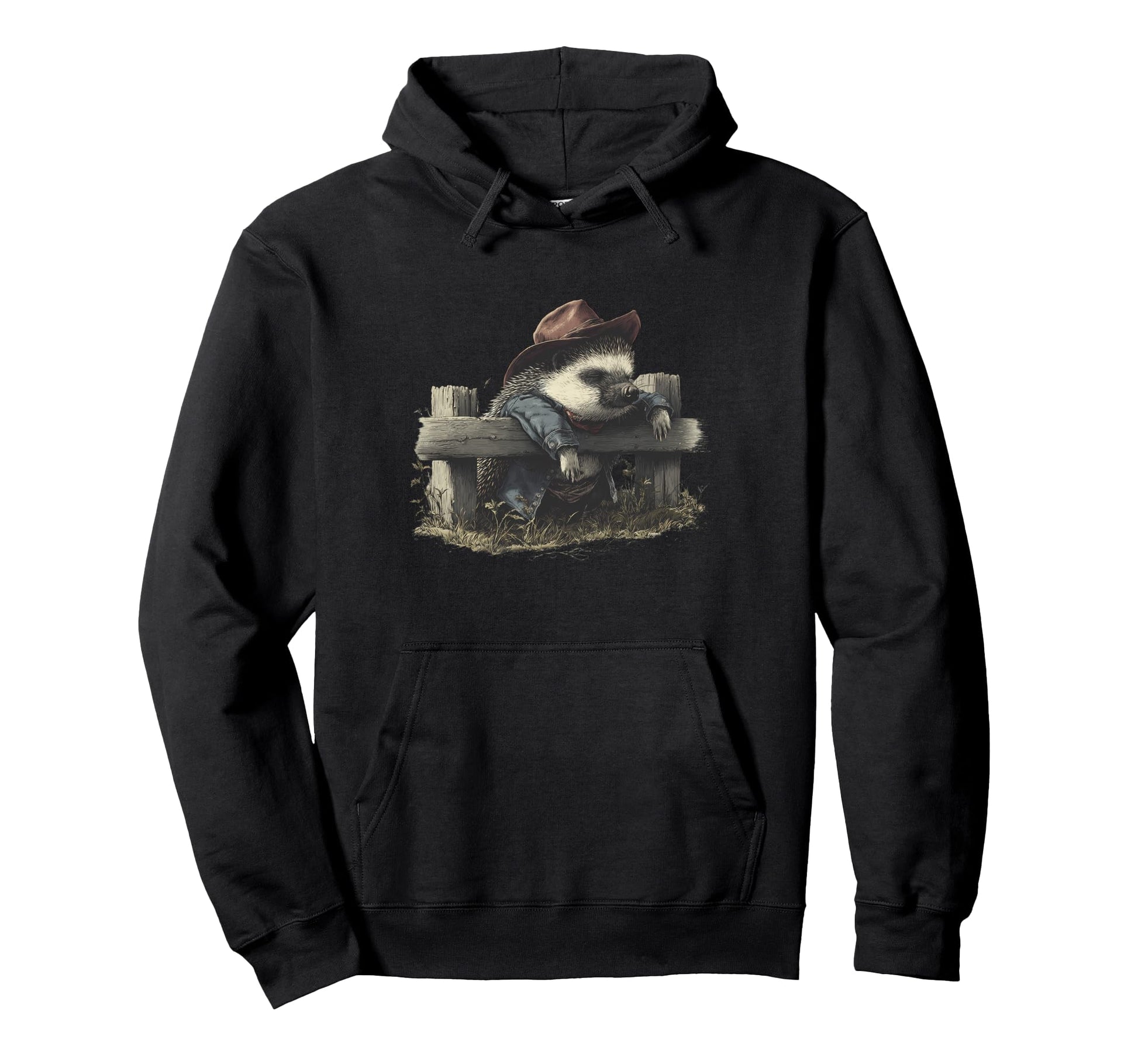 Country Cowboy Hedgehog Rodeo Cowgirl Hoodie - Streetwear Style for Adults - T-Shirt, Sweatshirt, Hoodie