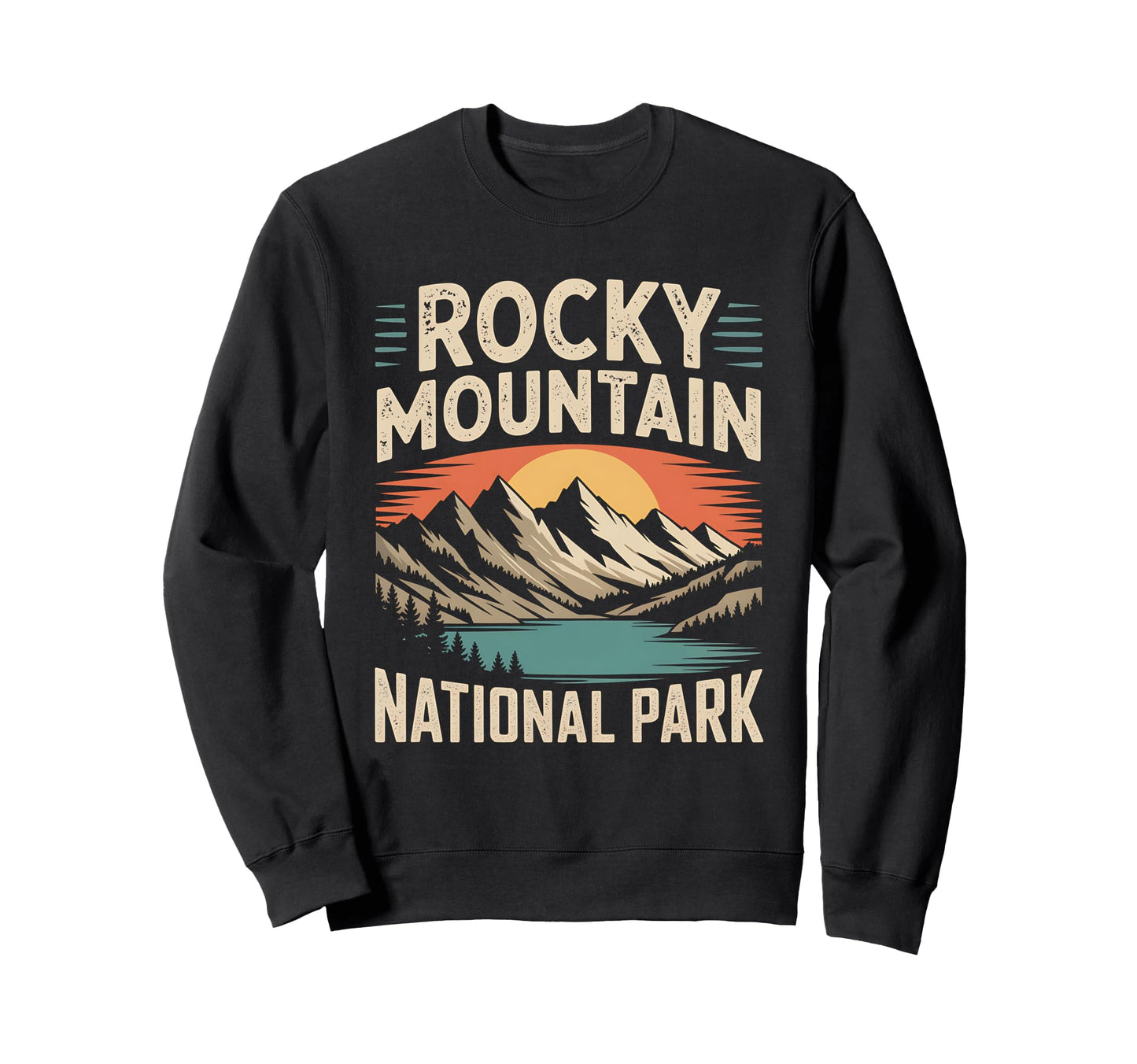 Rocky Mountain National Park Hiking Sweatshirt - Minimalist Print Unisex - T-Shirt, Sweatshirt, Hoodie