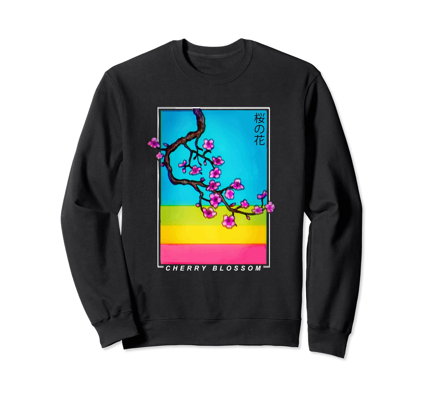 Japanese Aesthetic Vaporwave Cherry Sweatshirt - Trendy Graphic Unisex - T-Shirt, Sweatshirt, Hoodie