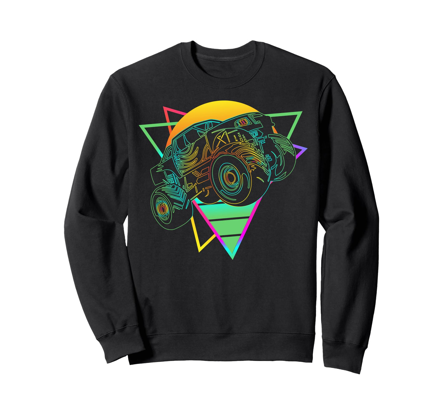 Vaporwave Aesthetic Monster Truck Sweatshirt - Aesthetic Graphic Men Women - T-Shirt, Sweatshirt, Hoodie