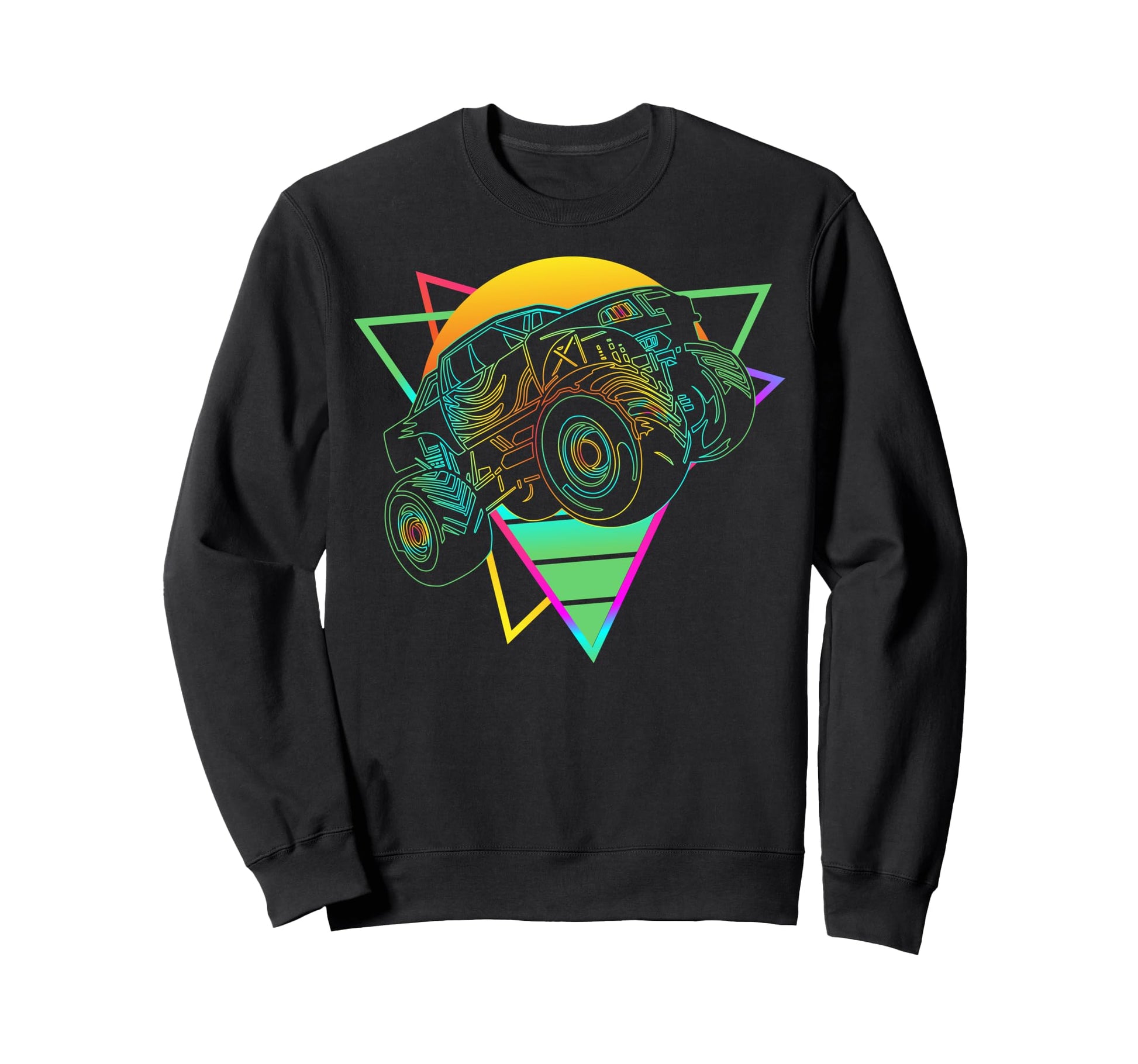 Vaporwave Aesthetic Monster Truck Sweatshirt - Aesthetic Graphic Men Women - T-Shirt, Sweatshirt, Hoodie