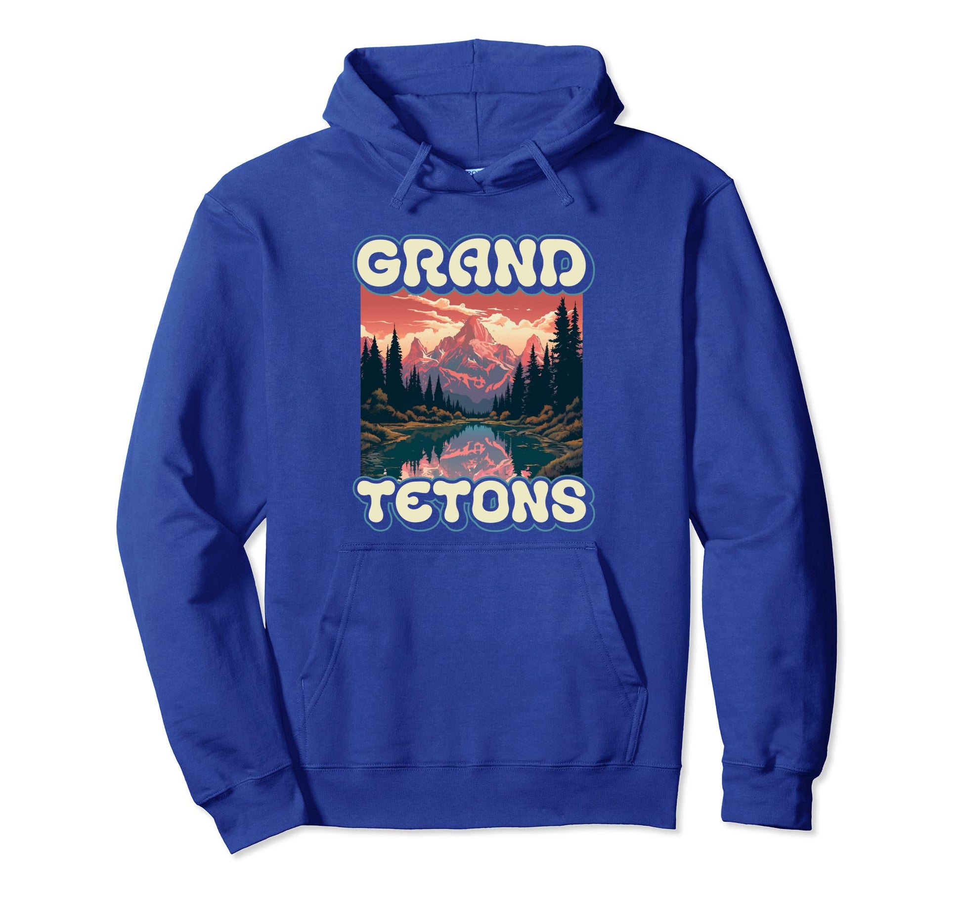 Grand Teton National Park Eighties Vibe Hoodie - Streetwear Style Men Women - T-Shirt, Sweatshirt, Hoodie