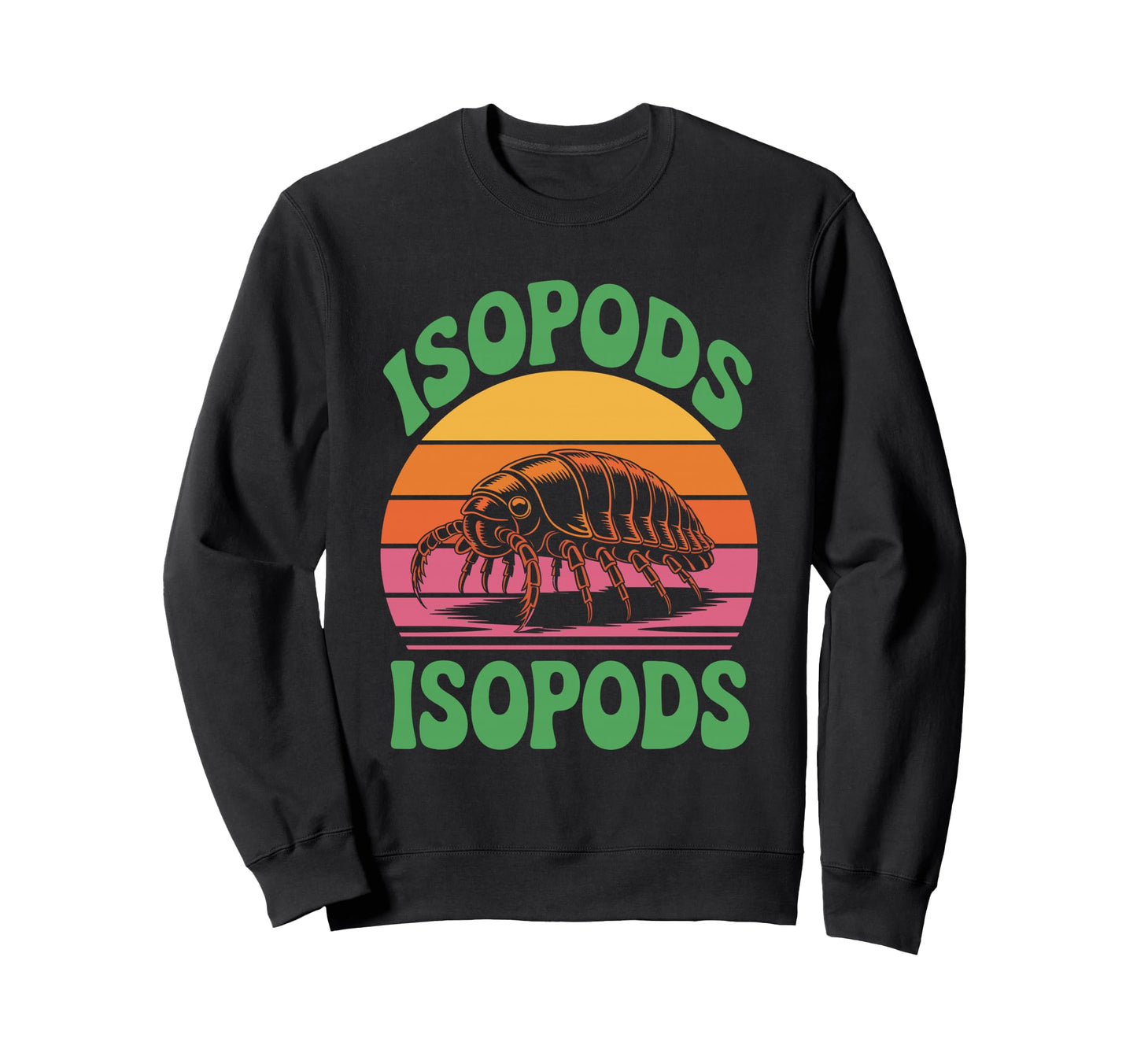 Isopods Vaporwave Bug Meme Sweatshirt - Fun Novelty Design Men Women - T-Shirt, Sweatshirt, Hoodie