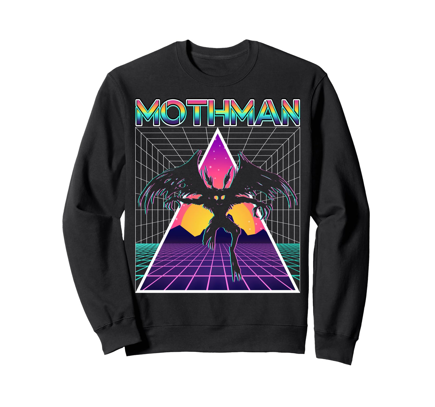 Vaporwave Aesthetic Mothman Sweatshirt - Casual Everyday Wear Men Women - T-Shirt, Sweatshirt, Hoodie