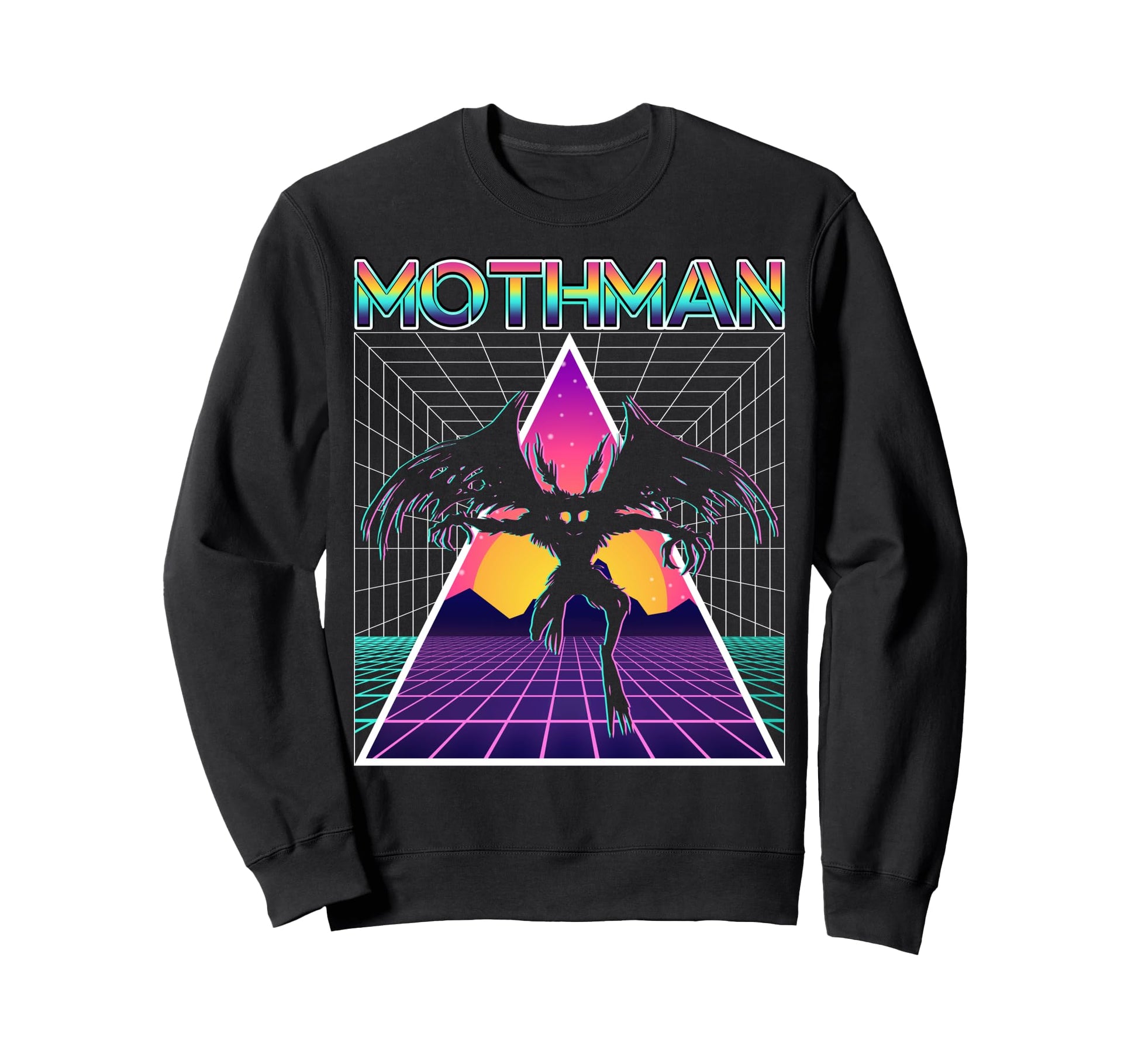 Vaporwave Aesthetic Mothman Sweatshirt - Casual Everyday Wear Men Women - T-Shirt, Sweatshirt, Hoodie