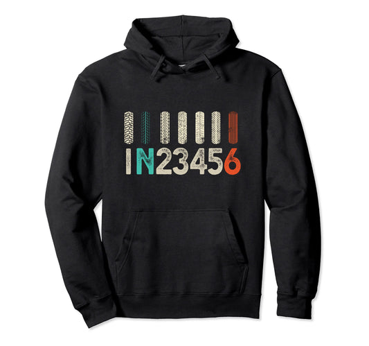 1N23456 Motorcycle Shift Biker Motorcyclist Hoodie - Graphic Print Unisex - T-Shirt, Sweatshirt, Hoodie