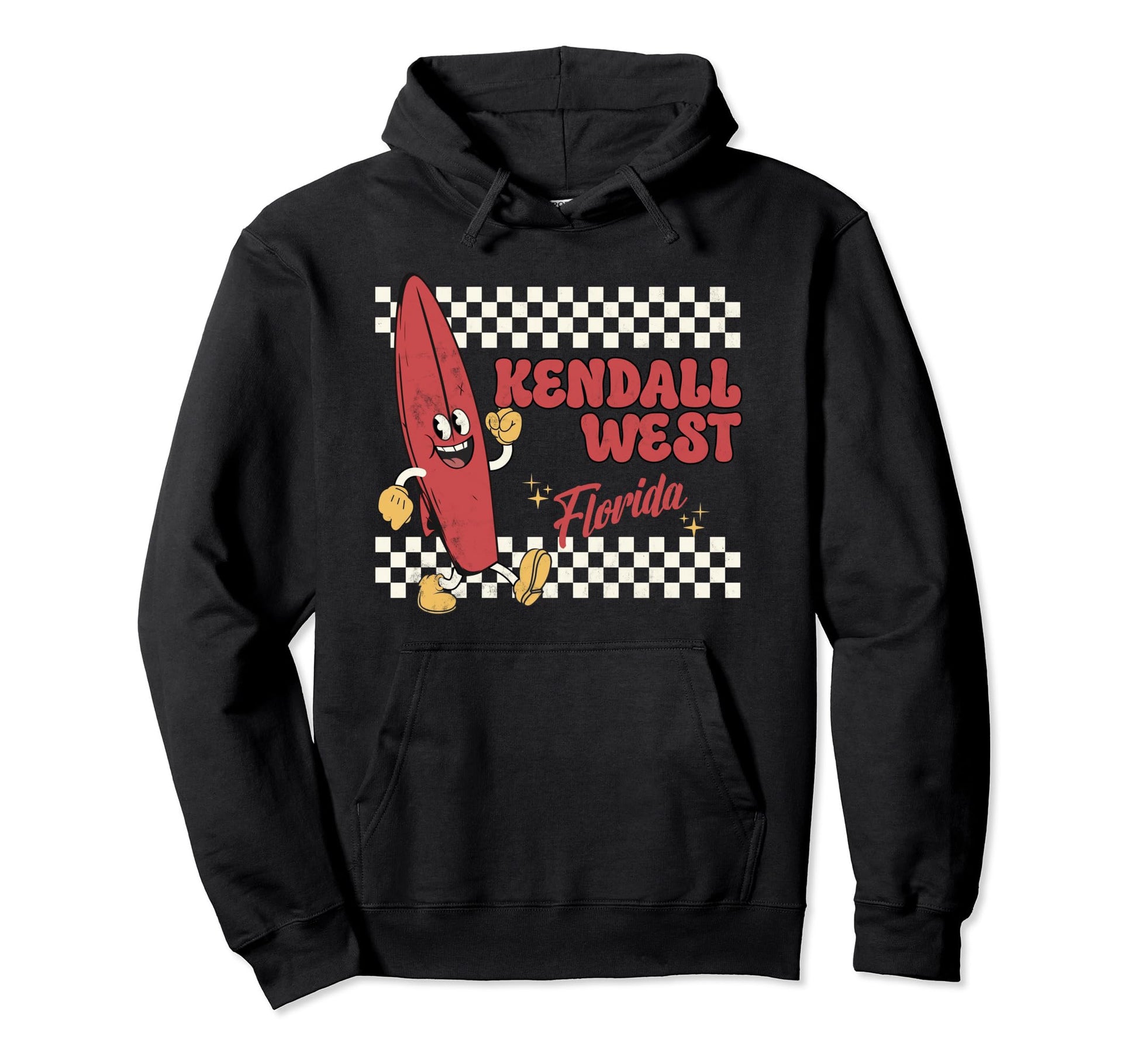 Kendall West Florida Surfer Beach Hoodie - Minimalist Print Men Women - T-Shirt, Sweatshirt, Hoodie