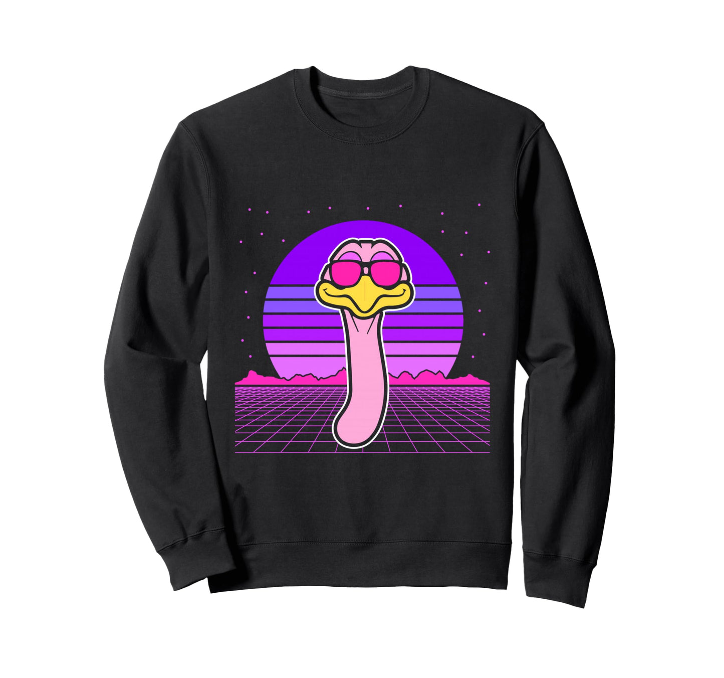Aesthetic Vaporwave Outfits Ostrich Sweatshirt - Trendy Graphic Men Women - T-Shirt, Sweatshirt, Hoodie
