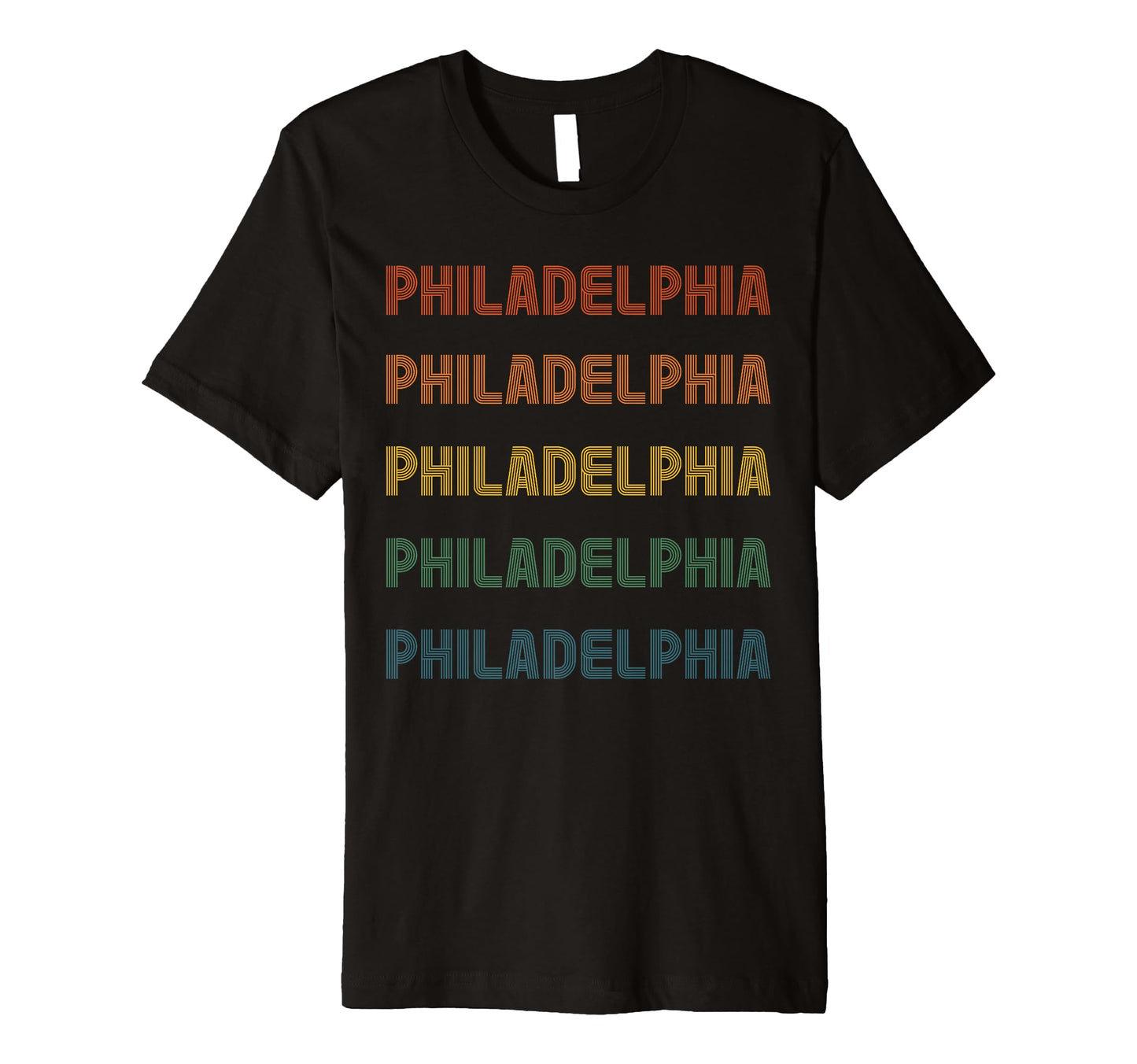 Philadelphia Typography Usa City T-Shirt - Novelty Apparel Unisex - T-Shirt, Sweatshirt, Hoodie