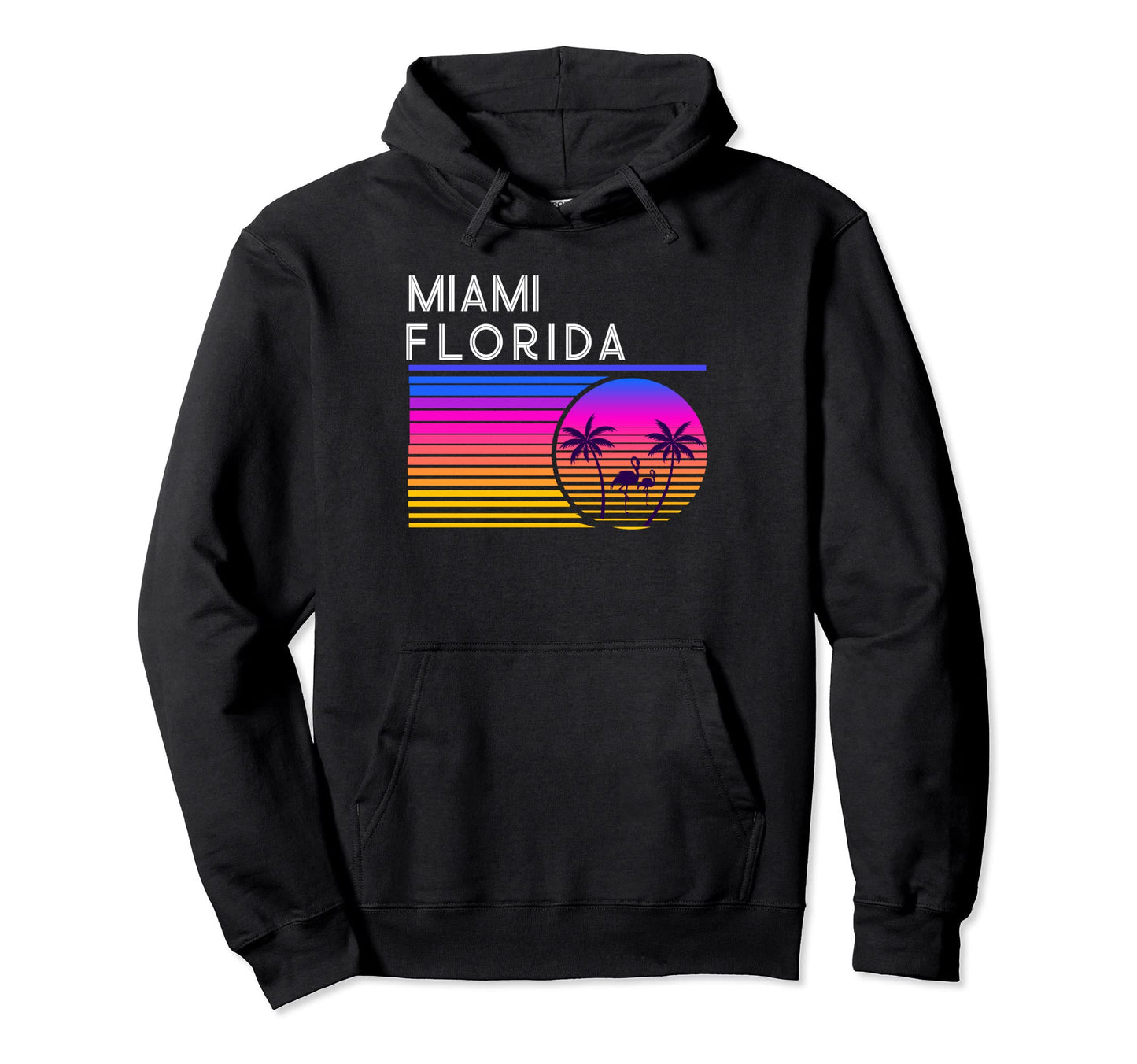 Miami Florida Vaporwave Aesthetic Lofi Hoodie - Trendy Graphic Men Women - T-Shirt, Sweatshirt, Hoodie