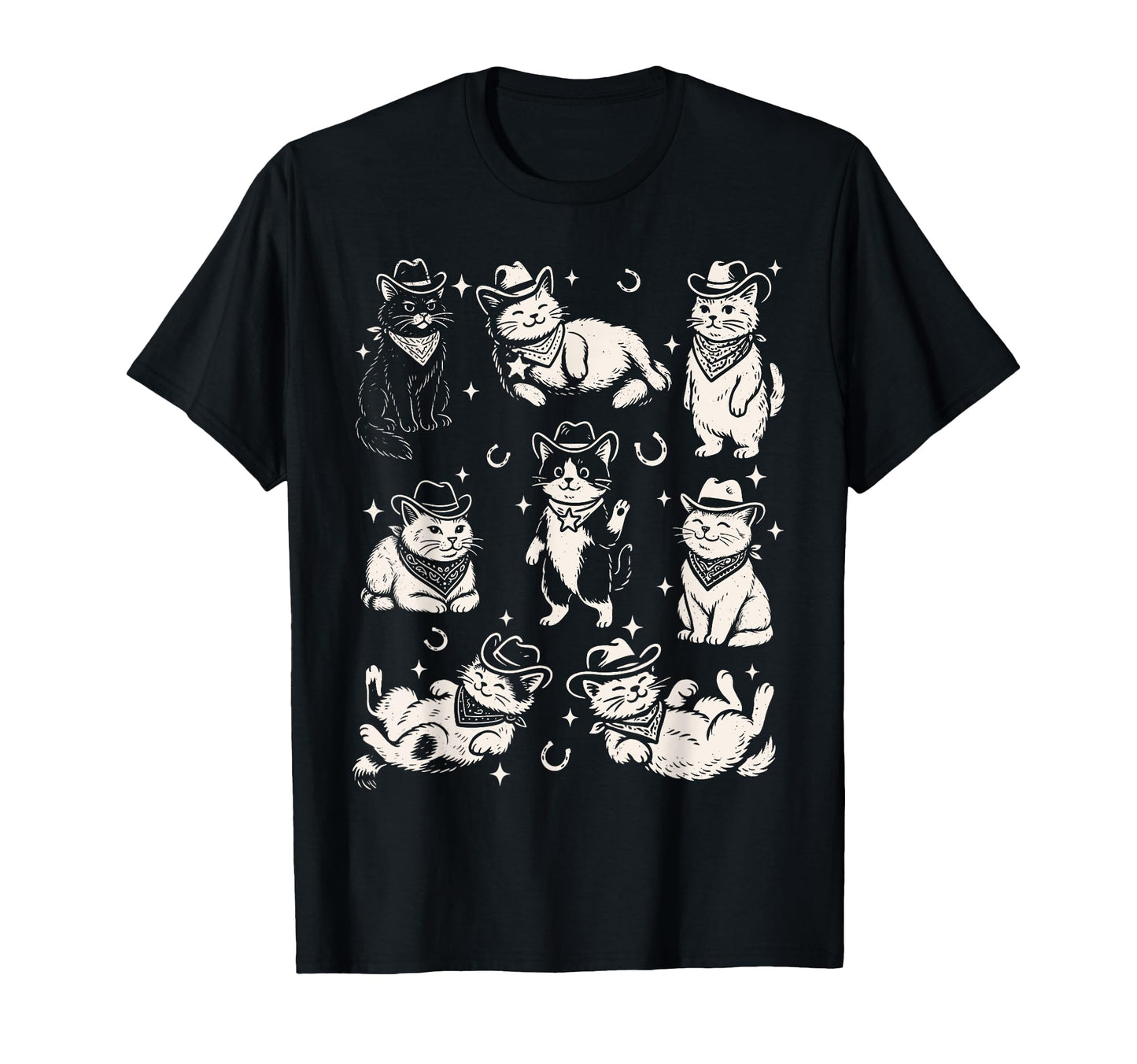 Funny Silly Cat Cowboys Country Cat T-Shirt - Streetwear Style Unisex - T-Shirt, Sweatshirt, Hoodie