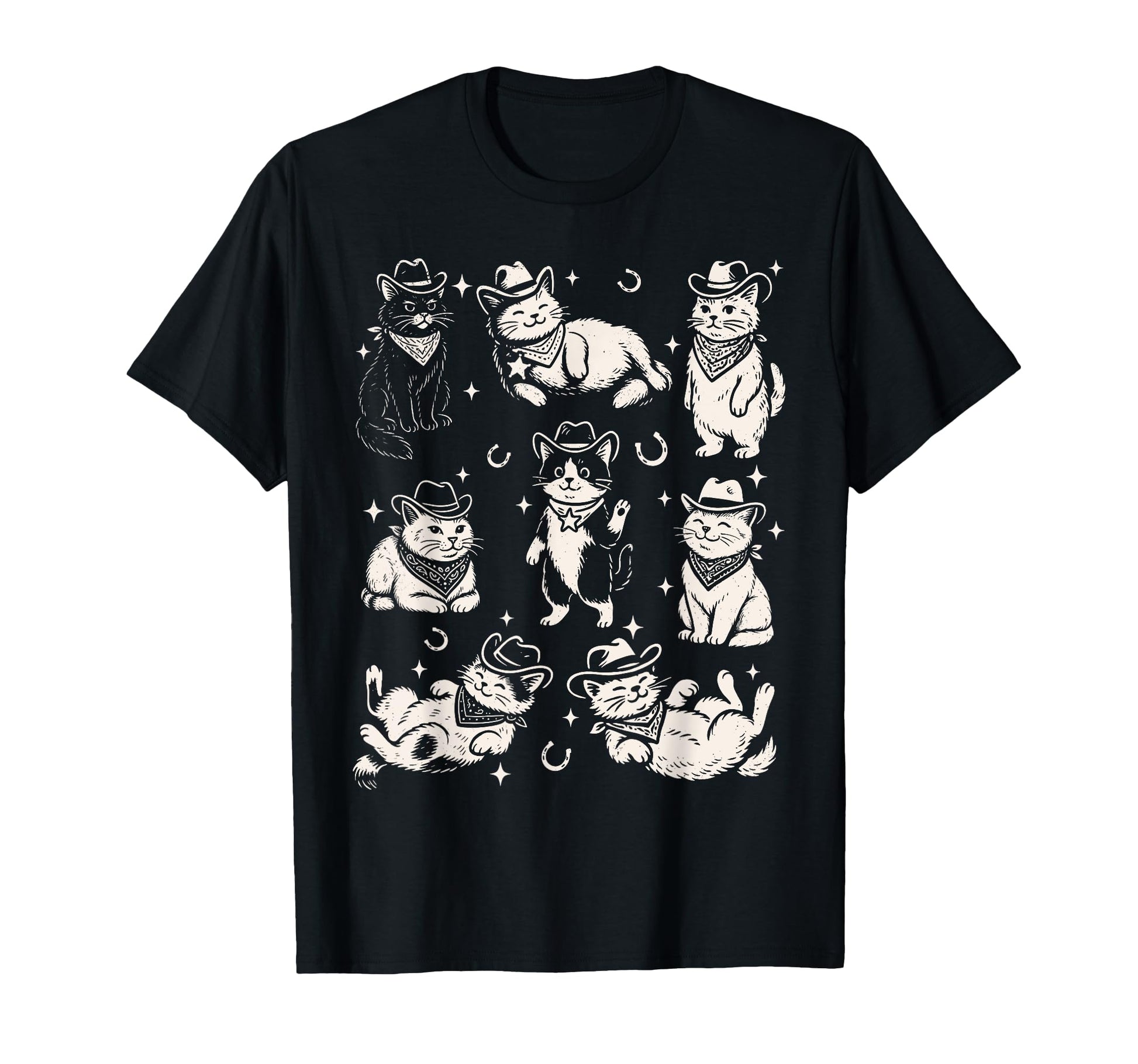 Funny Silly Cat Cowboys Country Cat T-Shirt - Streetwear Style Unisex - T-Shirt, Sweatshirt, Hoodie