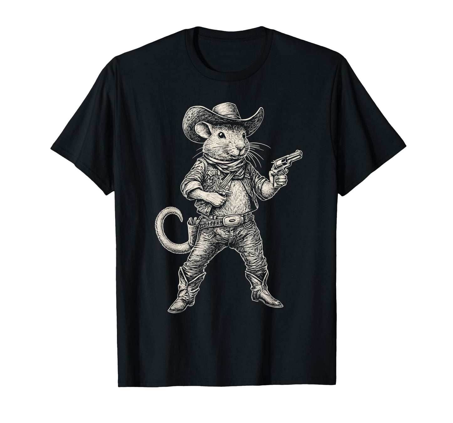 Kangaroo Rat Cowboy Western Country T-Shirt - Custom Art Print for Adults - T-Shirt, Sweatshirt, Hoodie