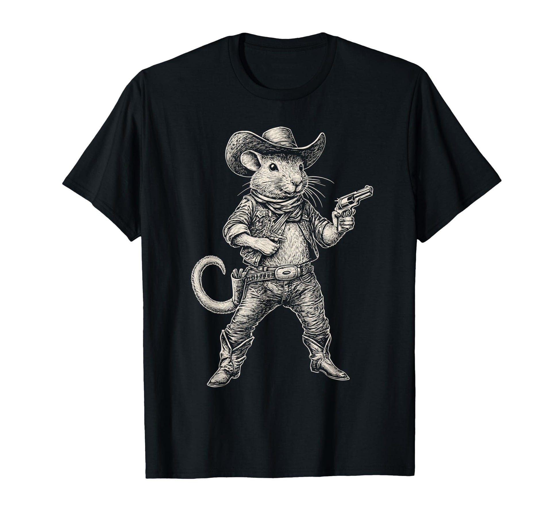 Kangaroo Rat Cowboy Western Country T-Shirt - Custom Art Print for Adults - T-Shirt, Sweatshirt, Hoodie