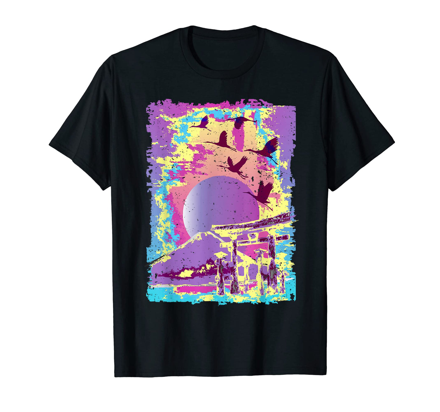 Japanese Landscapes Art Vaporwave T-Shirt - Unique Graphic Men Women - T-Shirt, Sweatshirt, Hoodie