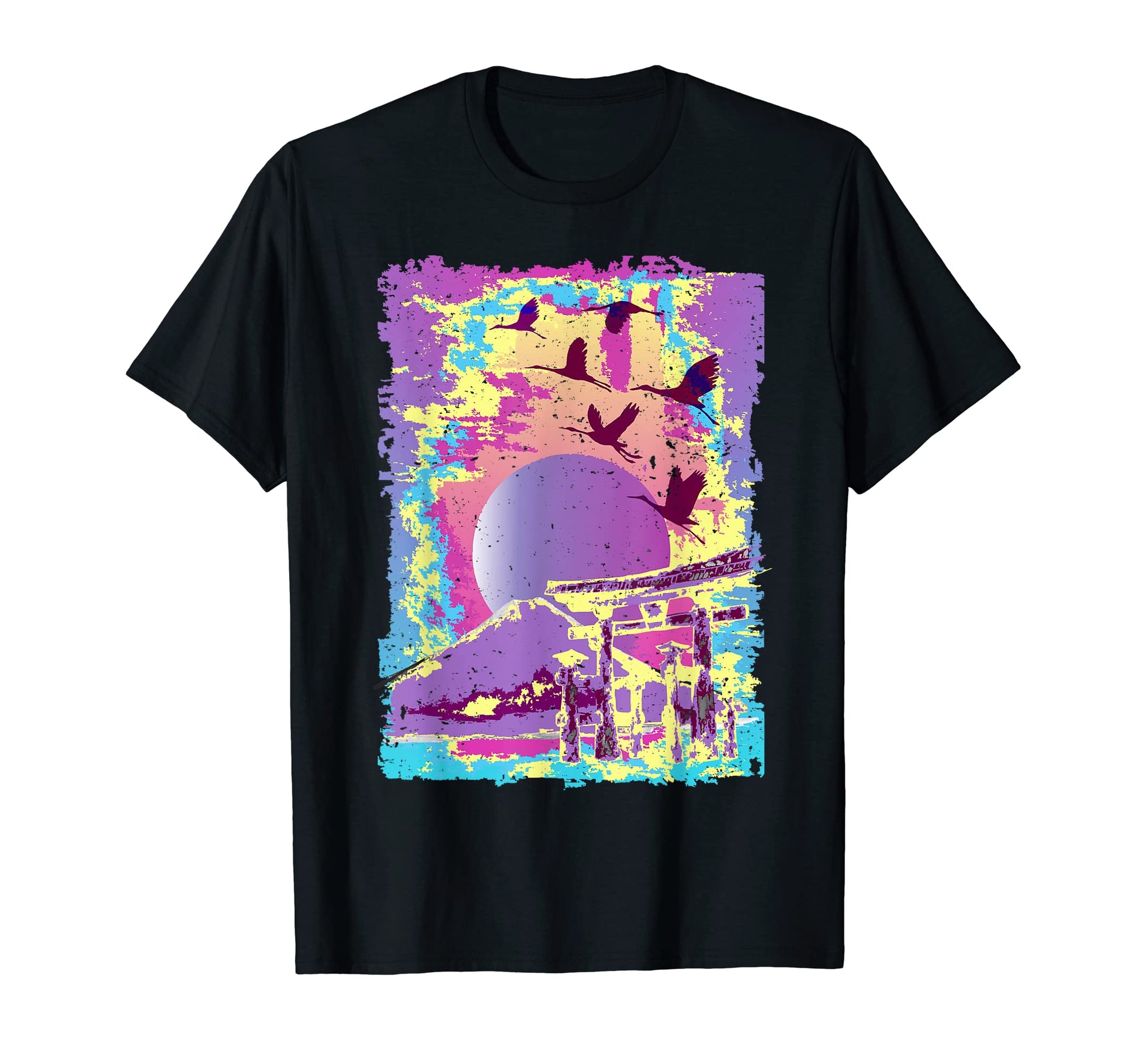 Japanese Landscapes Art Vaporwave T-Shirt - Unique Graphic Men Women - T-Shirt, Sweatshirt, Hoodie