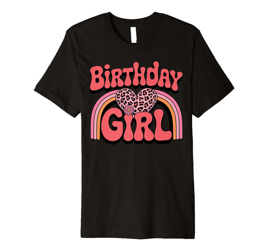 Birthday Groovy Rainbow Boho Leopard T-Shirt - Aesthetic Graphic Men Women - T-Shirt, Sweatshirt, Hoodie