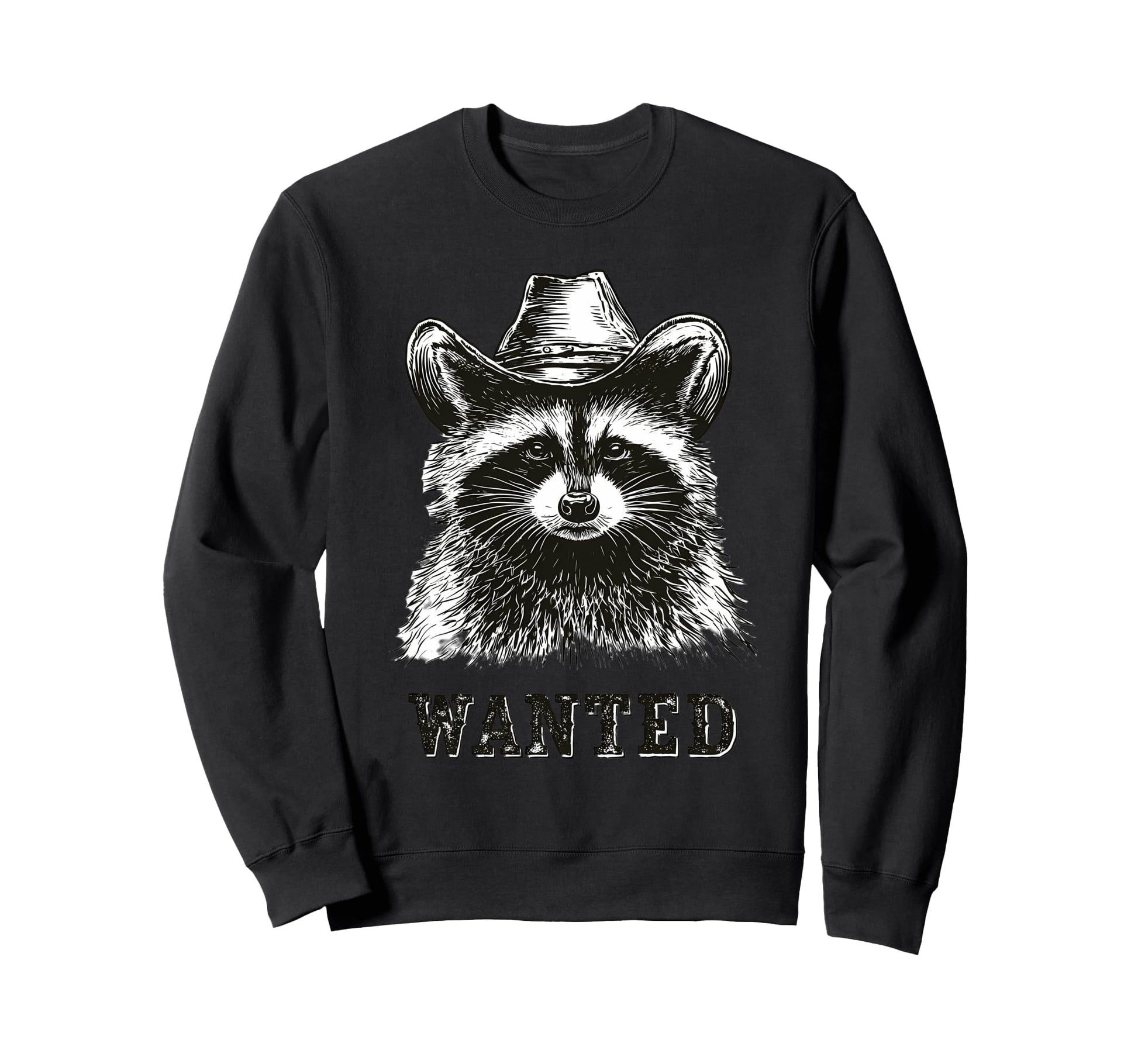 Raccoon Cowboy Rodeo Cowgirl Western Sweatshirt - Graphic Print Unisex - T-Shirt, Sweatshirt, Hoodie