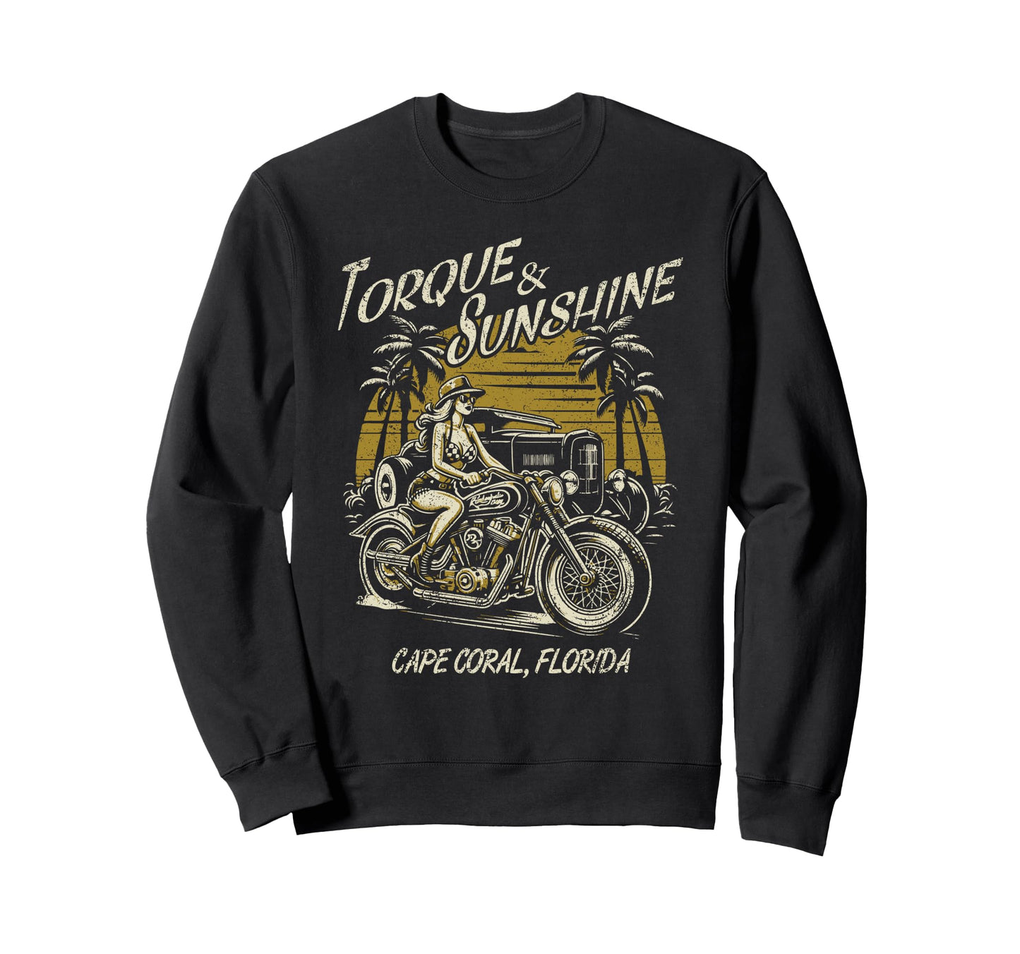Cape Coral Florida Motorcycle Sweatshirt - Streetwear Style Men Women - T-Shirt, Sweatshirt, Hoodie