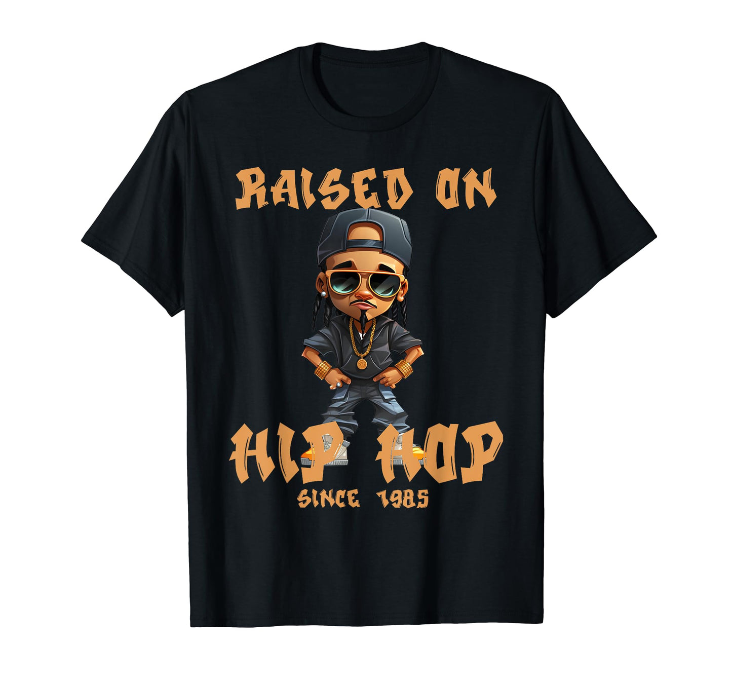 Raised Hip Hop Music Old School Rapper T-Shirt - Custom Art Print Unisex - T-Shirt, Sweatshirt, Hoodie