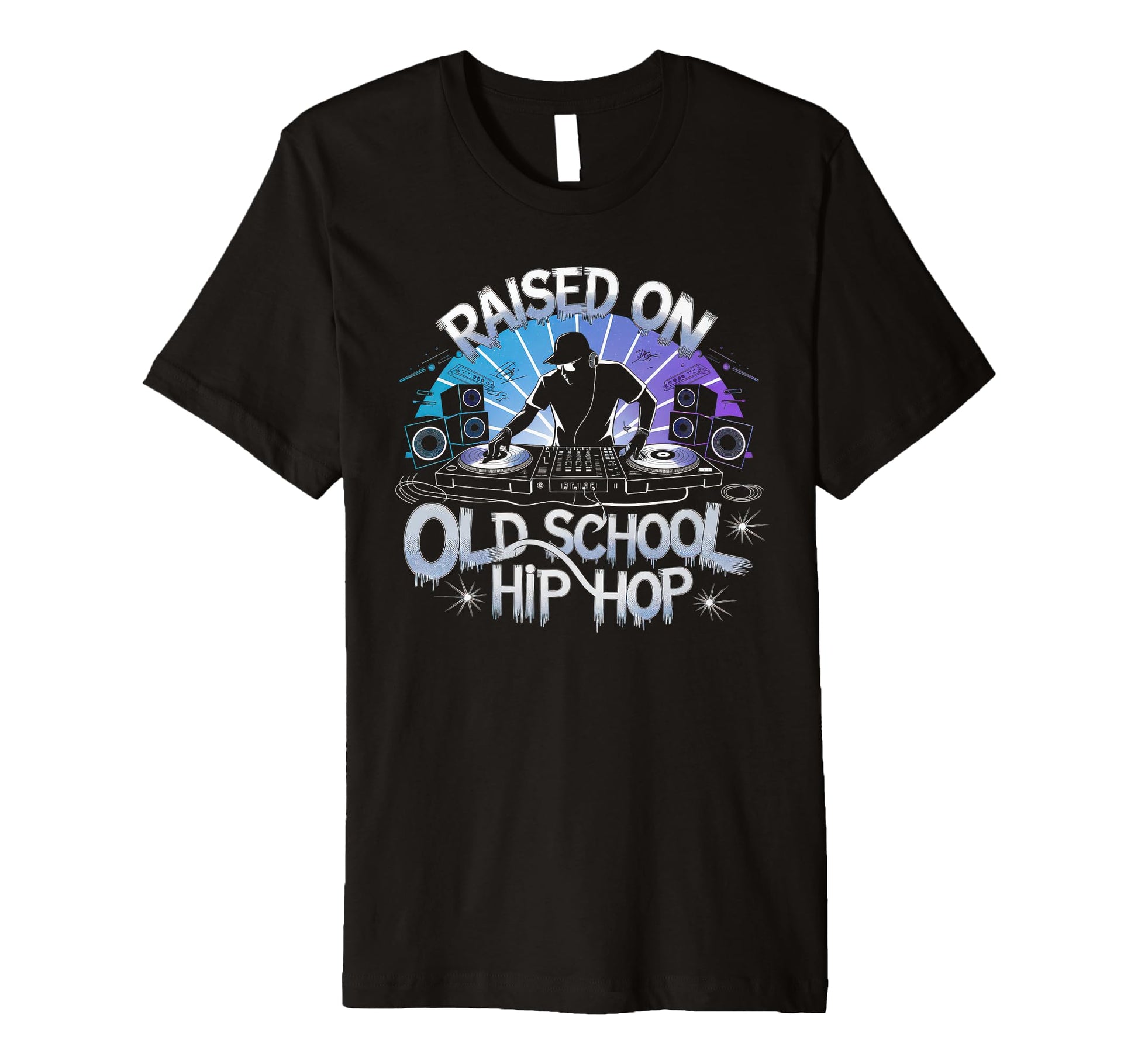Raised Old School Graffiti Rap Hip T-Shirt - Streetwear Style for Adults - T-Shirt, Sweatshirt, Hoodie