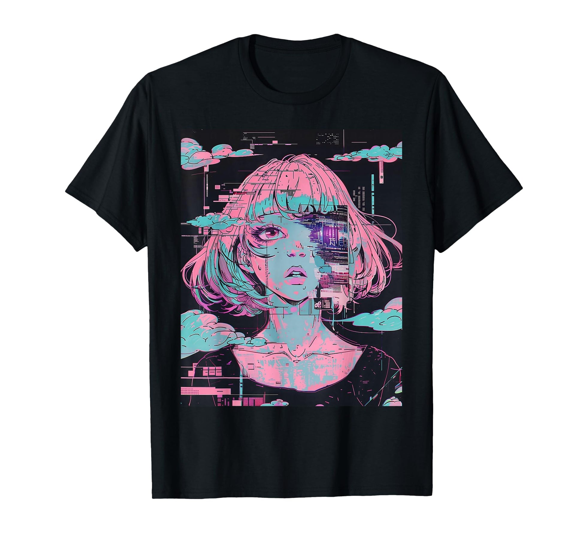 Anime Vaporwave Glitchcore Pastel T-Shirt - Aesthetic Graphic Men Women - T-Shirt, Sweatshirt, Hoodie