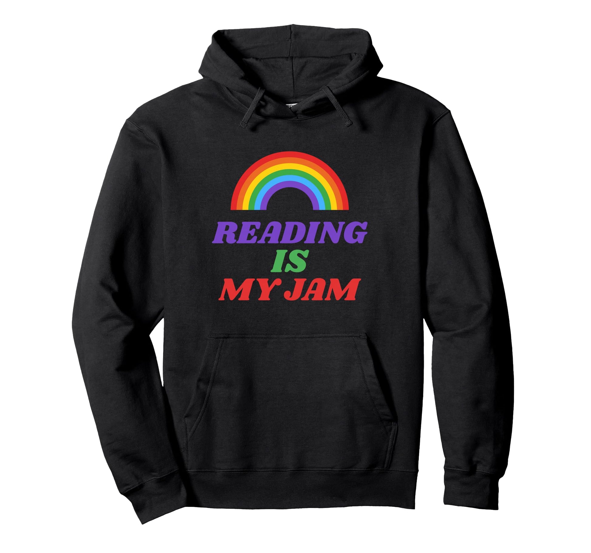 Reading Is My Jam Read Teacher Rainbow Hoodie - Unique Graphic Men Women - T-Shirt, Sweatshirt, Hoodie