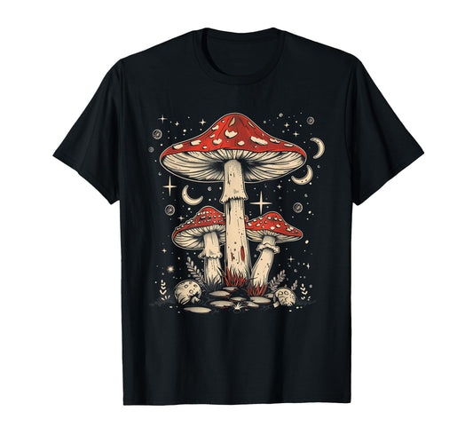 Boho Hippie Mushrooms Natural T-Shirt - Trendy Graphic Men Women - T-Shirt, Sweatshirt, Hoodie