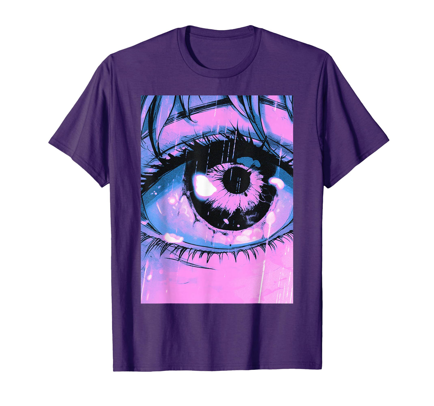 Anime Eye Grunge Eyeball Pastel Goth T-Shirt - Custom Art Print Men Women - T-Shirt, Sweatshirt, Hoodie