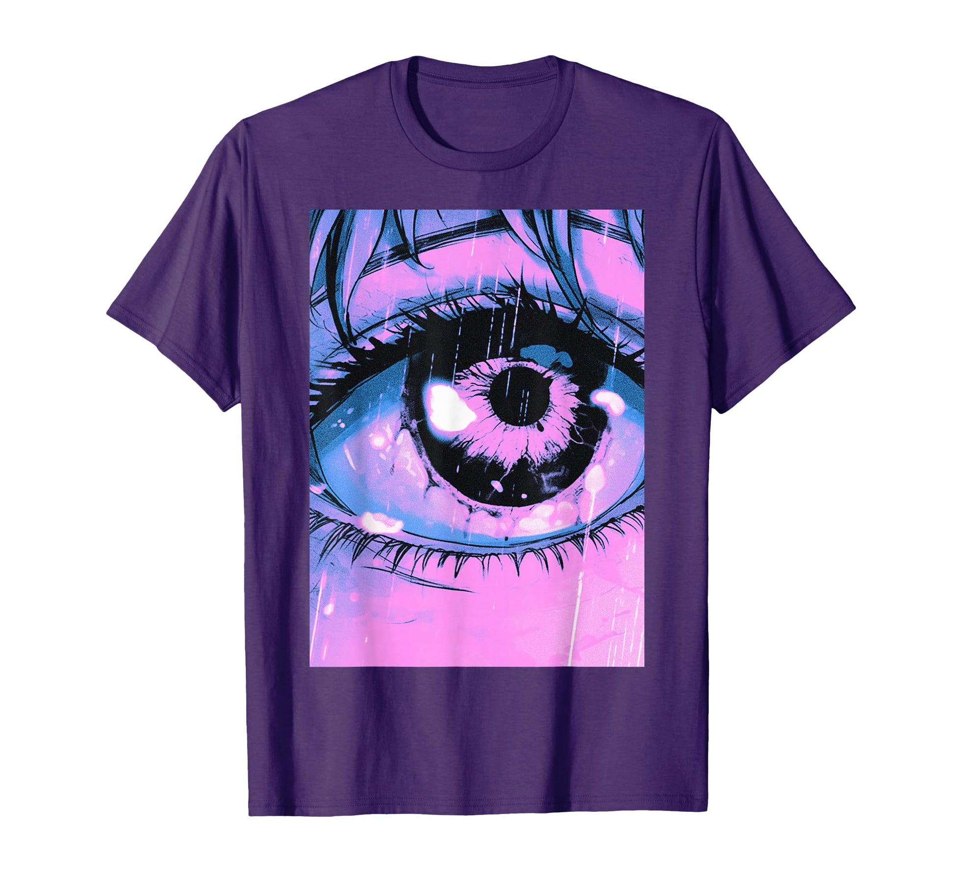 Anime Eye Grunge Eyeball Pastel Goth T-Shirt - Custom Art Print Men Women - T-Shirt, Sweatshirt, Hoodie