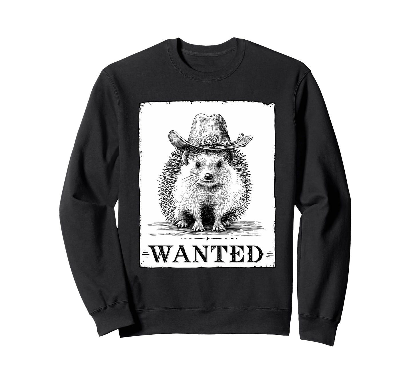 Hedgehog Cowboy Rodeo Cowgirl Sweatshirt - Minimalist Print Men Women - T-Shirt, Sweatshirt, Hoodie