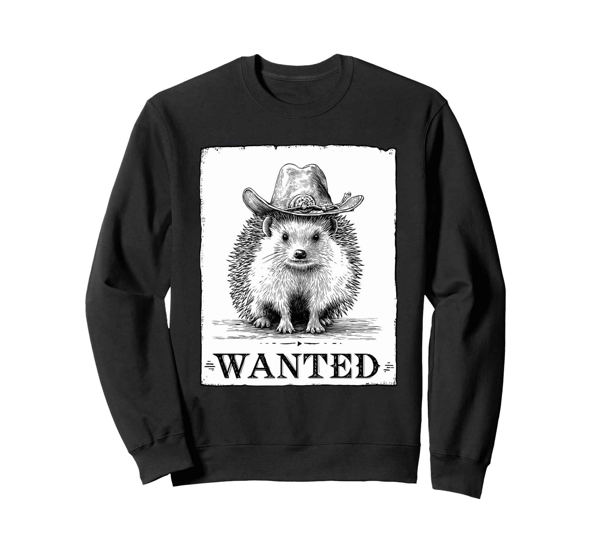 Hedgehog Cowboy Rodeo Cowgirl Sweatshirt - Minimalist Print Men Women - T-Shirt, Sweatshirt, Hoodie