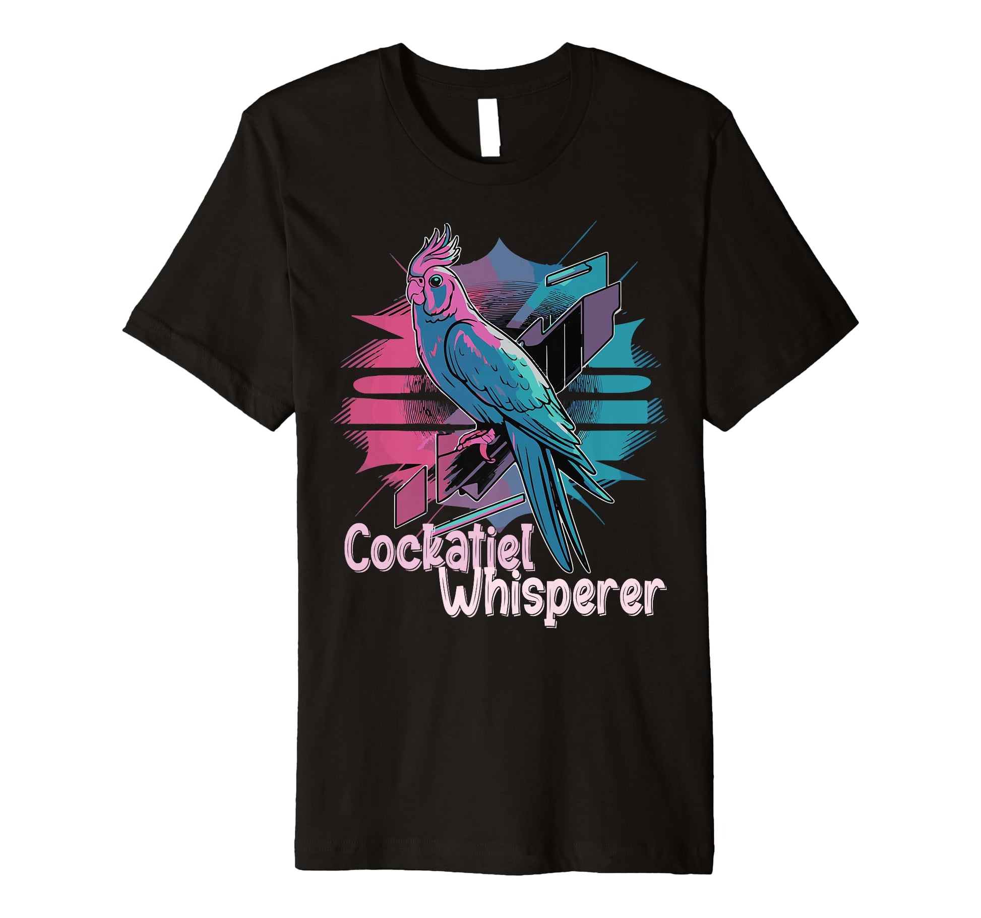 Vaporwave Cockatiel Whisperer Funny T-Shirt - Streetwear Style for Adults - T-Shirt, Sweatshirt, Hoodie