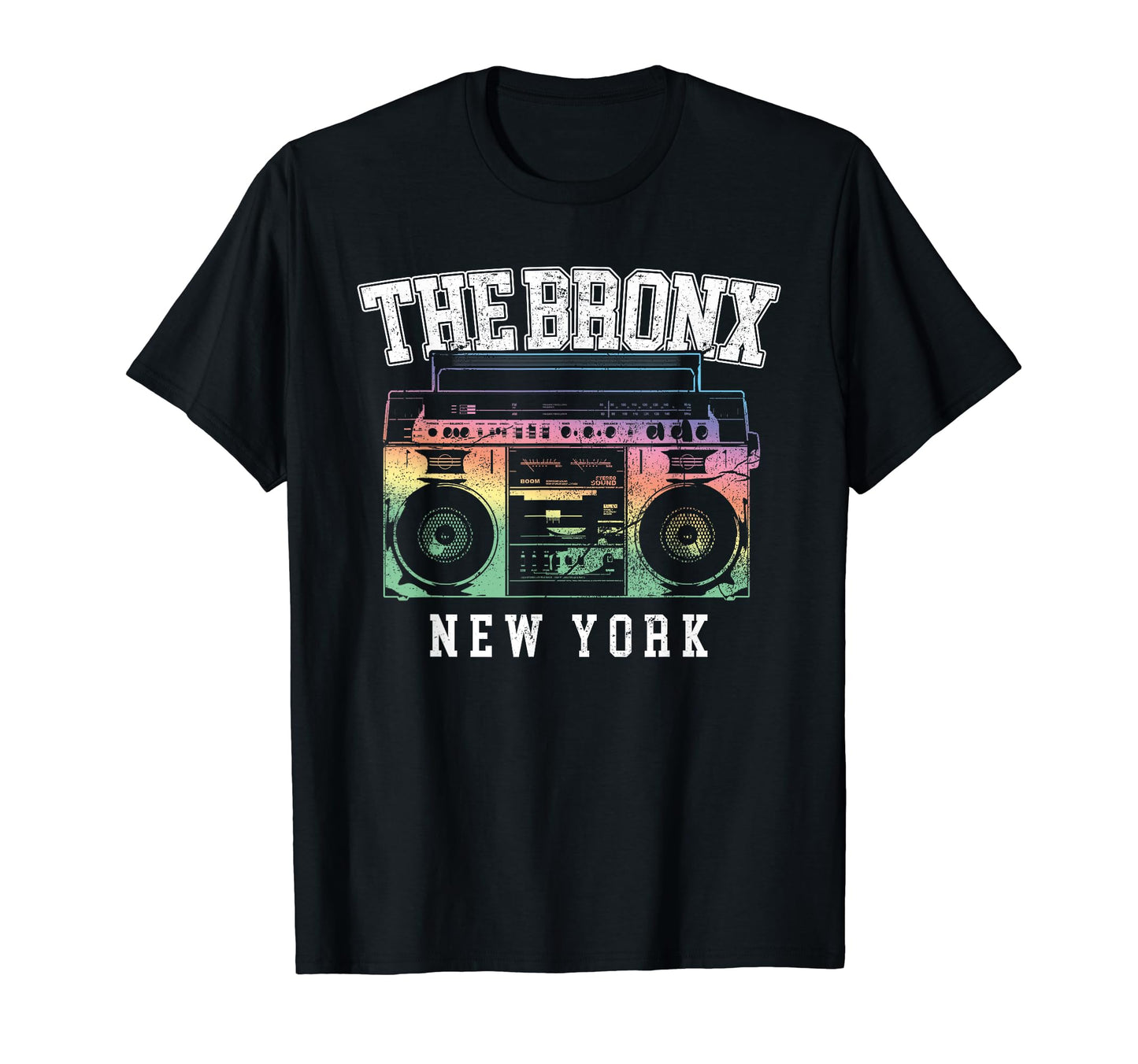 Bronx New York Nyc Boombox Old School T-Shirt - Trendy Graphic for Adults - T-Shirt, Sweatshirt, Hoodie